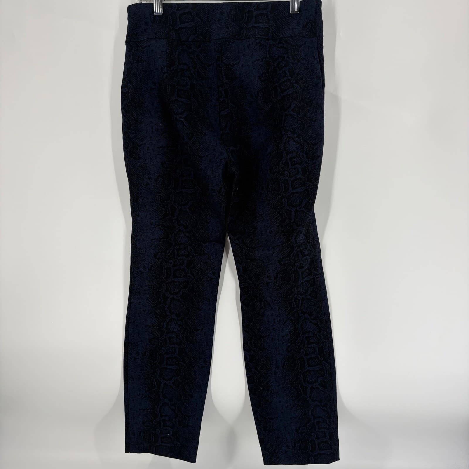 Susan Graver Petite Snakeskin Print Pull On Pants with Zipper Ankle Detail - Thumbnail 2