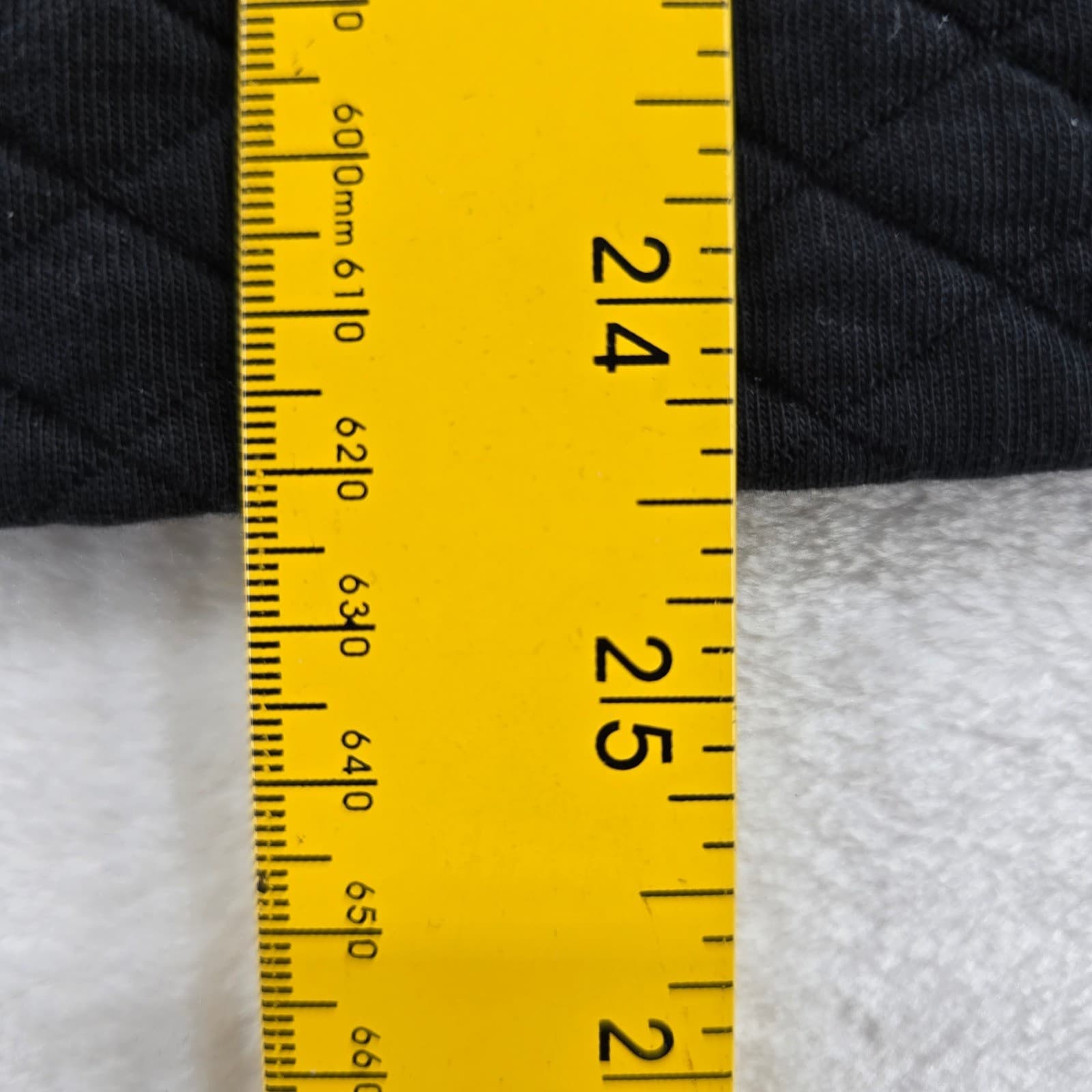 Lands' End Quilted Sweatshirt Womens XL/P 18 Pullover Black Diamond Pattern - Thumbnail 6
