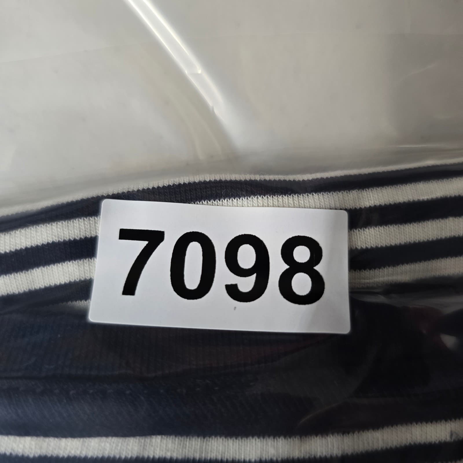 Talbots Tee Womens M Stretch Weekend Tee Navy Blue White Striped Long Sleeve - Thumbnail 8