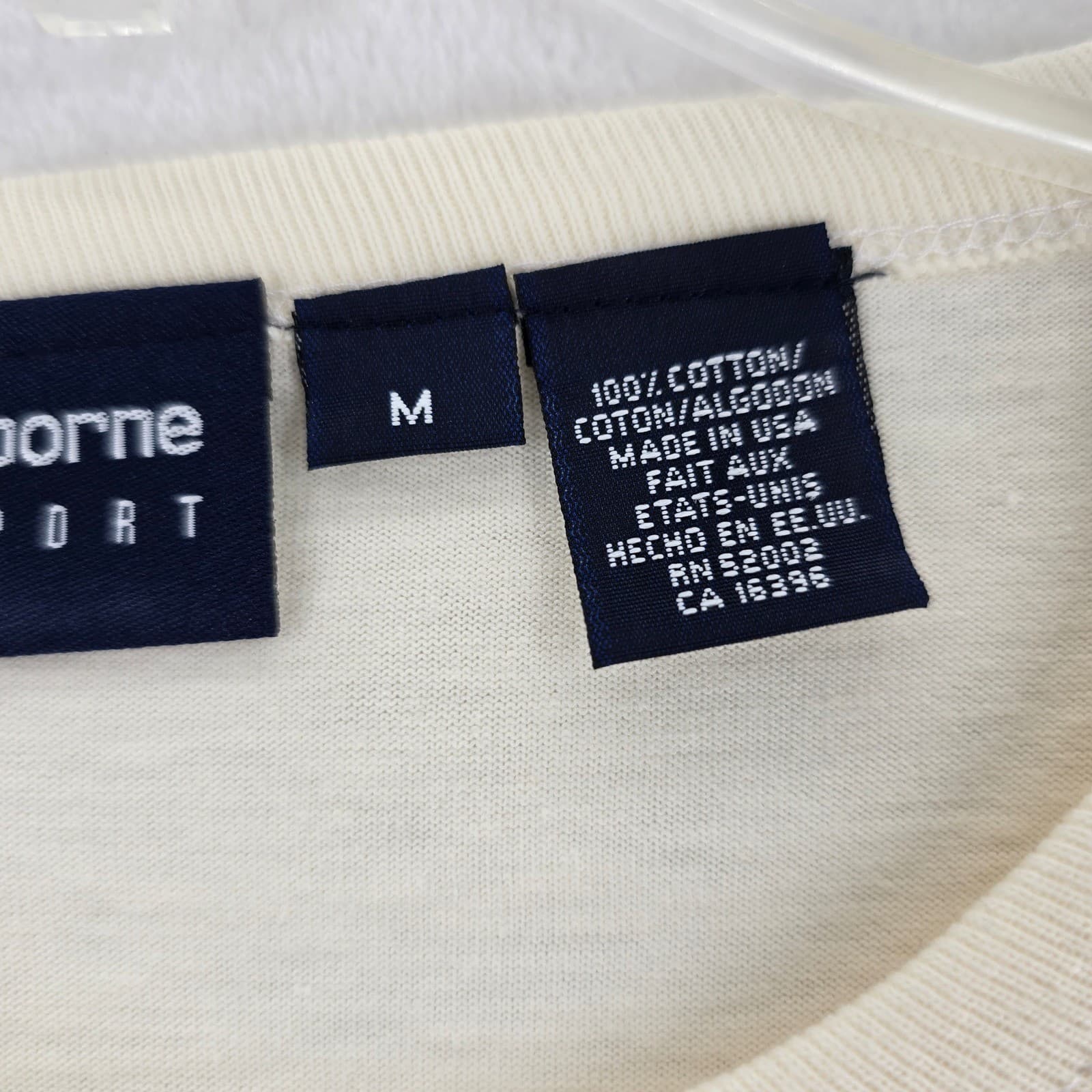Liz Claiborne Lizsport Shirt Womens Medium Shirt Tan White ONE NWT ONE PRE-OWNED - Thumbnail 10