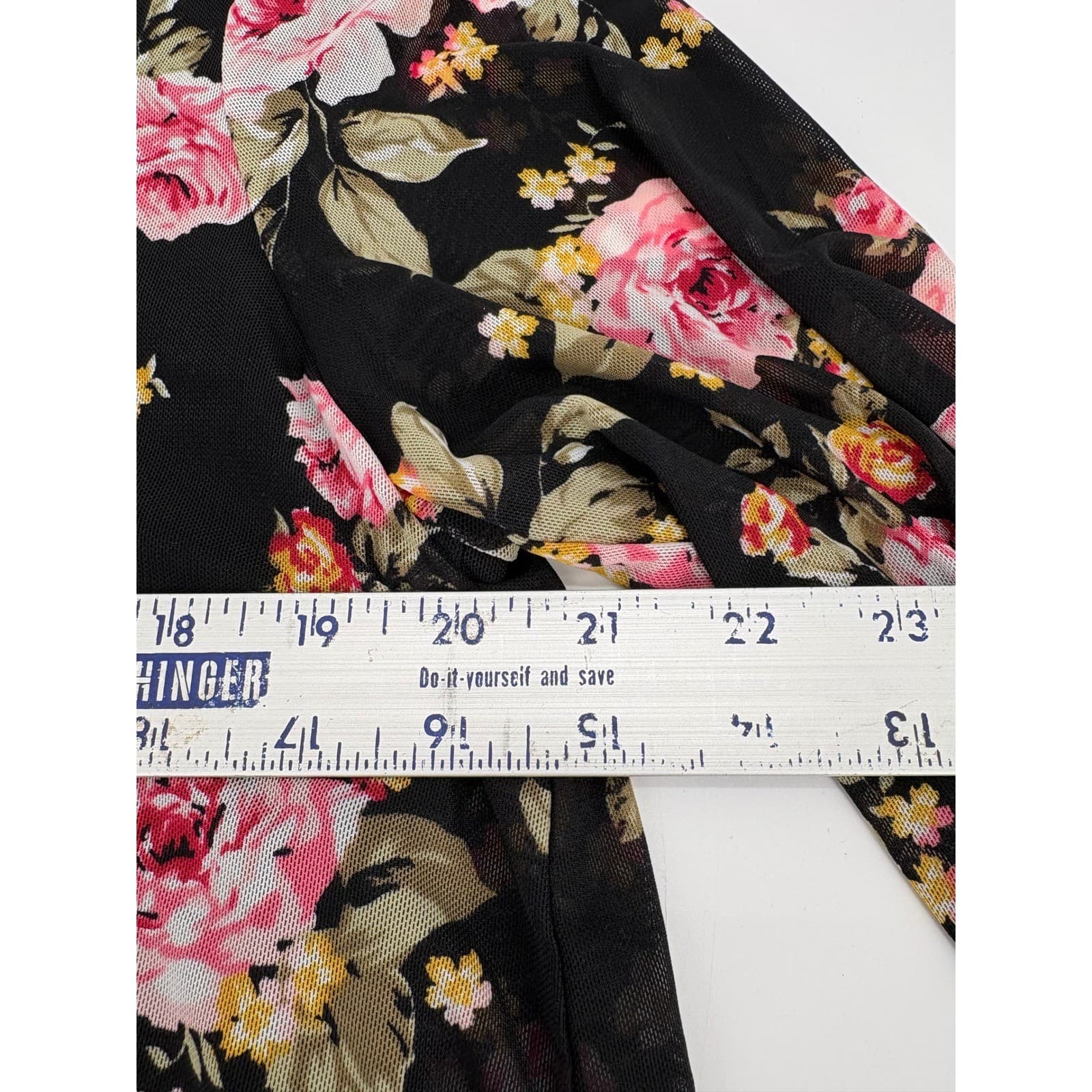 Absolutely Famous XL Floral Sleeveless Dress Black Pink Rose Print - Thumbnail 6