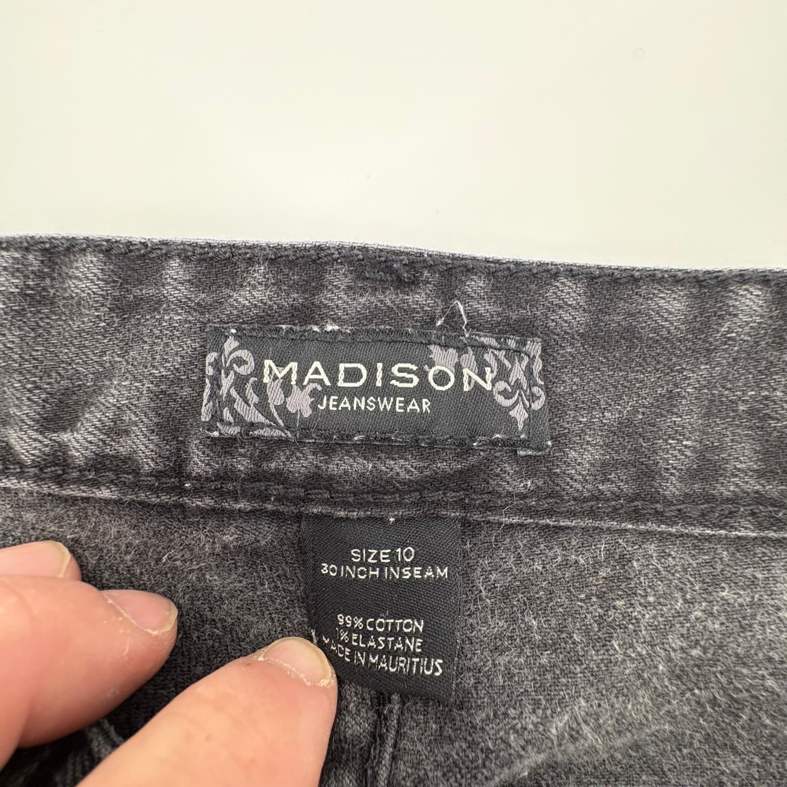 Madison Jeanwear Modern Boot Black Jeans Womens Size 10 Denim Pants - Thumbnail 3