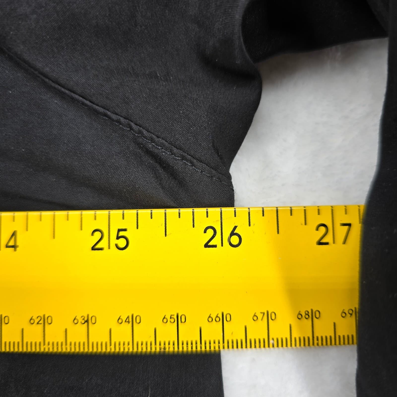 Old Navy Button Down Womens XL Petite Shirt Black Long Sleeve Utility Pocket - Thumbnail 4