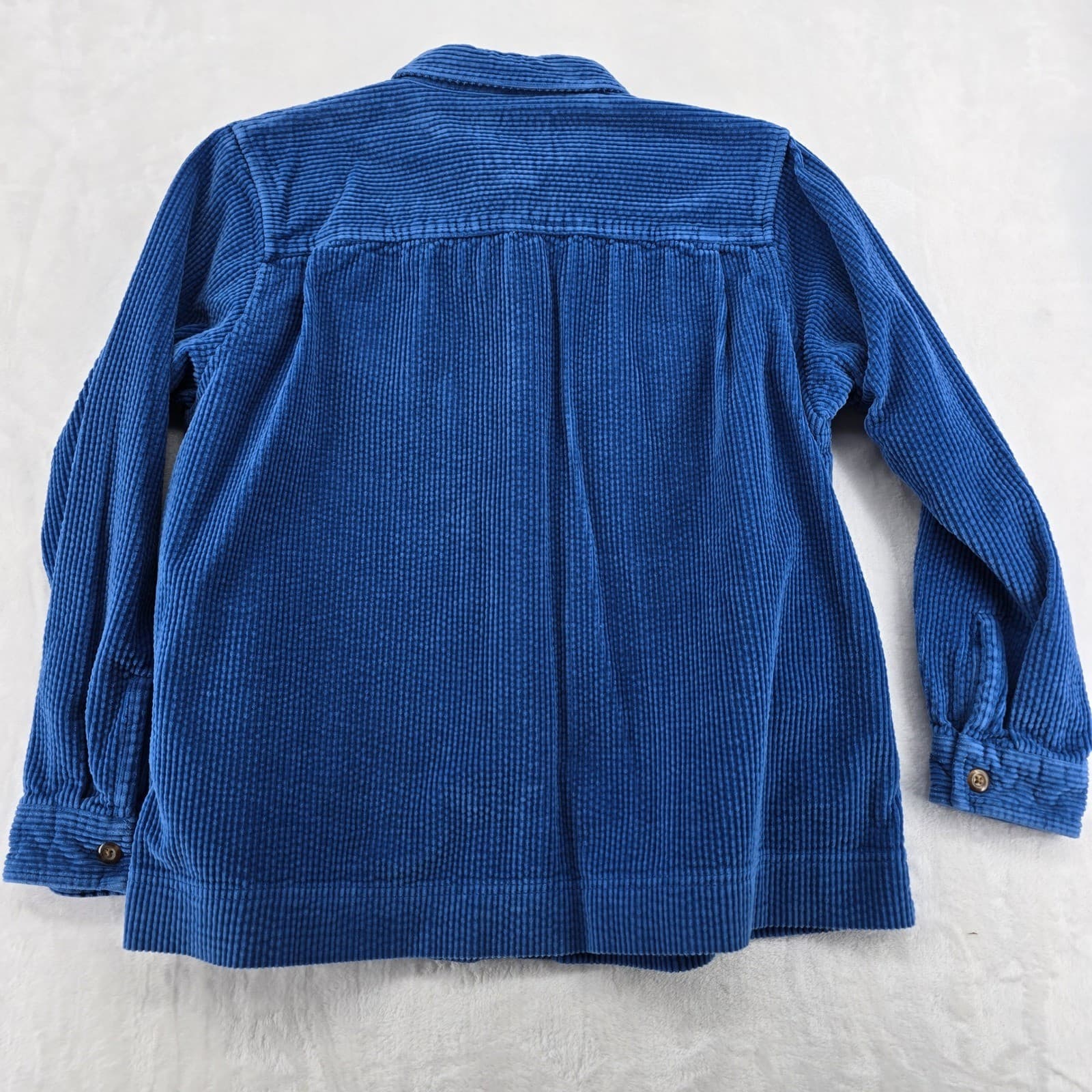 L.L.Bean Shirt Womens XL PET Button Down Blue Corduroy Long Sleeve Pocket - Thumbnail 6