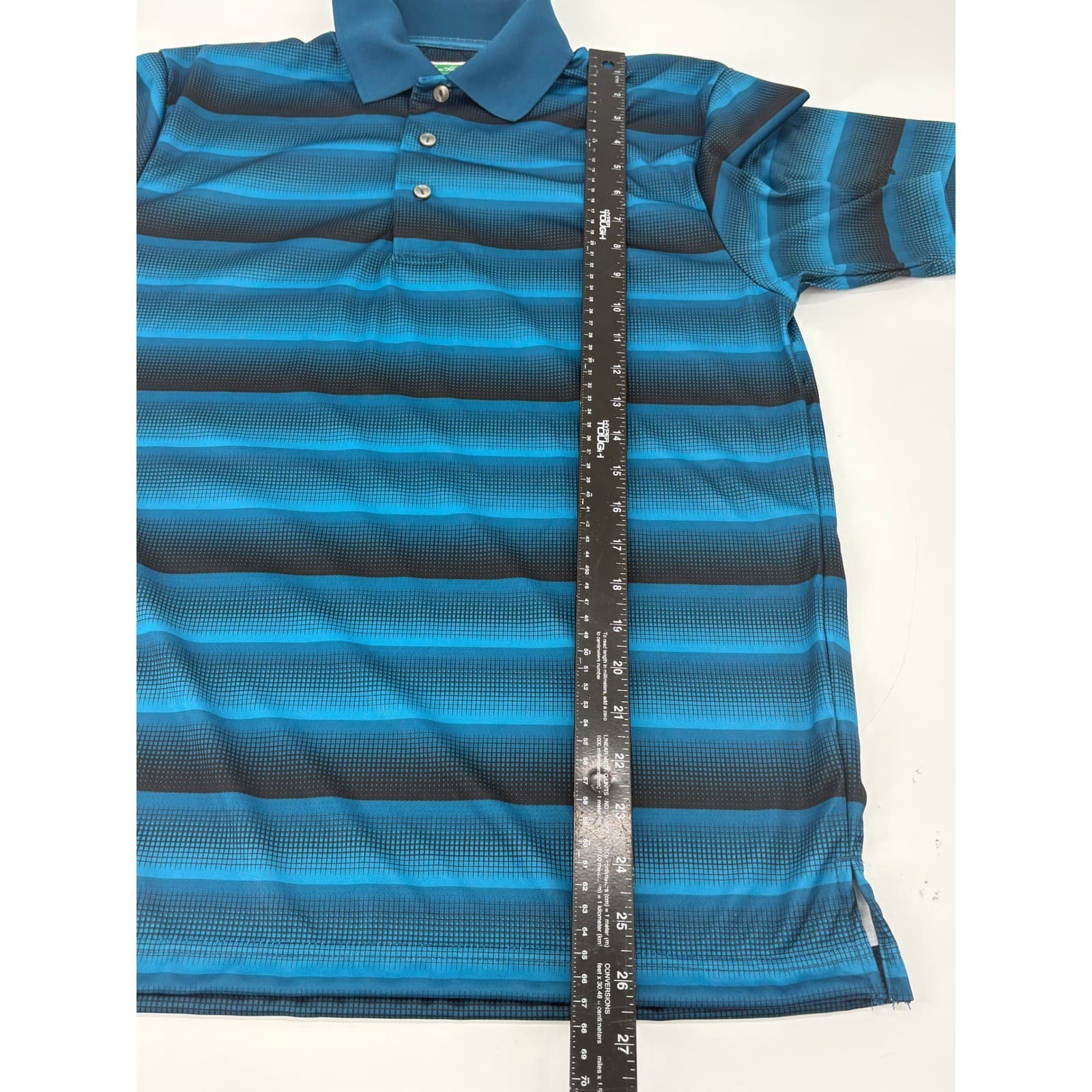 Ben Hogan Performance Polo Shirt Striped Small Blue Black Women's Men's - Thumbnail 7