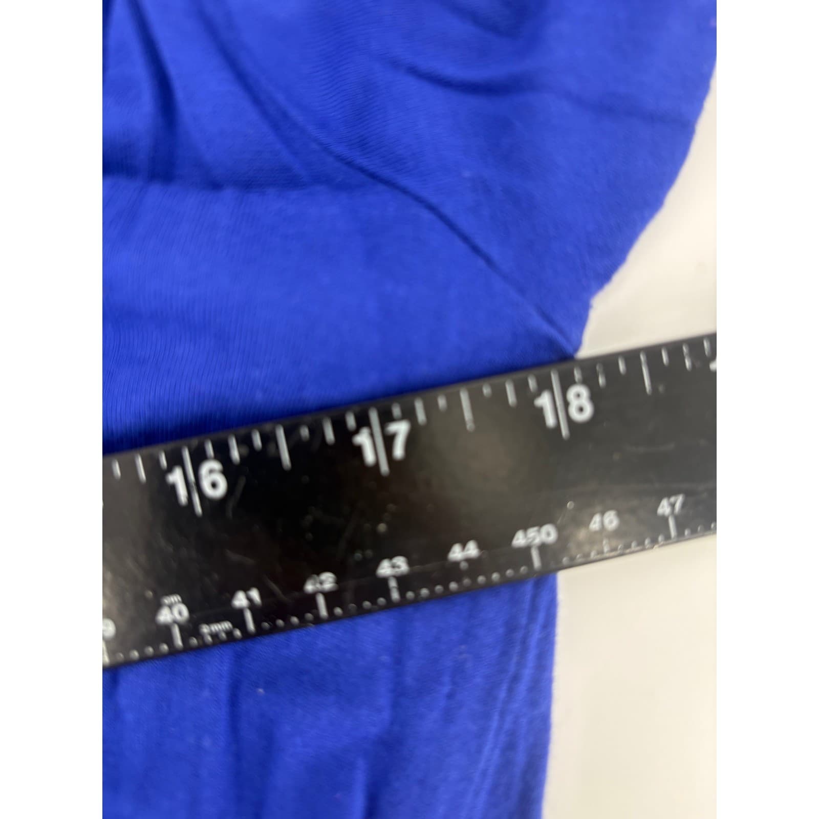 Cable & Gauge Blue V Neck 3/4 Sleeve Button Front Tunic Top Women's Size S - Thumbnail 4