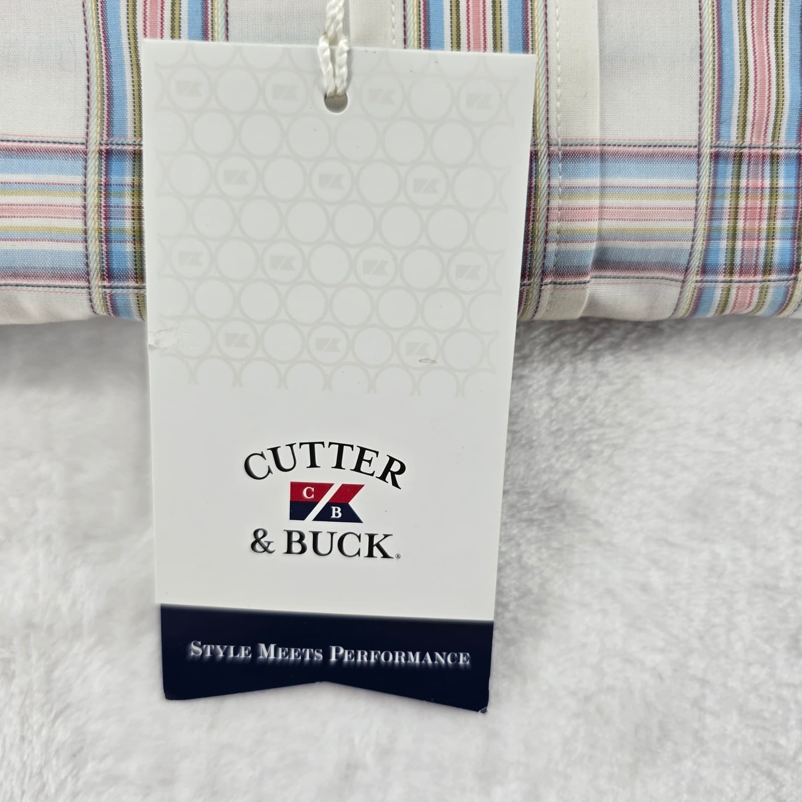 Cutter & Buck Men's XXL Plaid Button Front Dress Shirt NWT Multicolor - Thumbnail 3