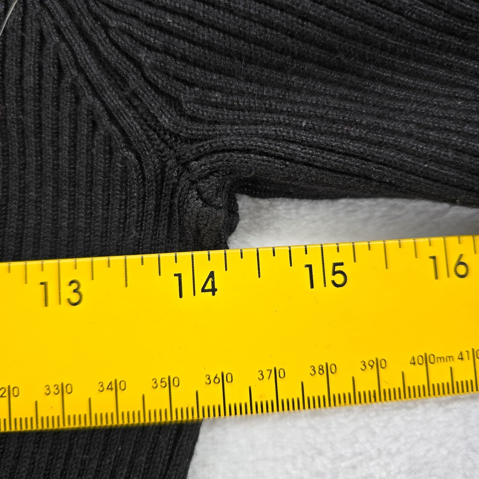Carolyn Taylor Sweater Womens M Turtleneck Black Ribbed Knit Rayon Blen Long Slv - Thumbnail 5