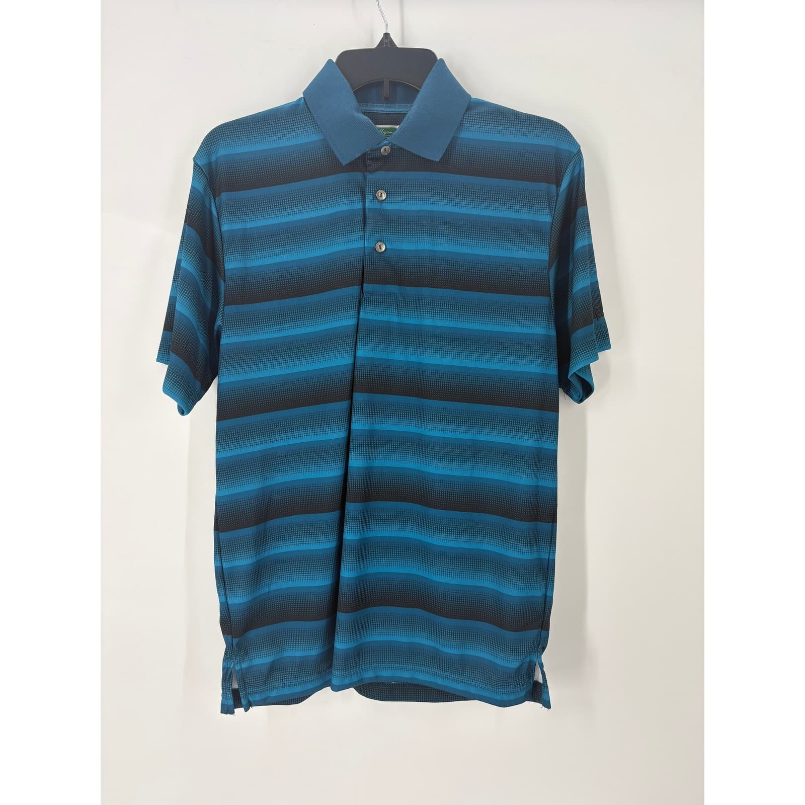 Ben Hogan Performance Polo Shirt Striped Small Blue Black Women's Men's - Thumbnail 2