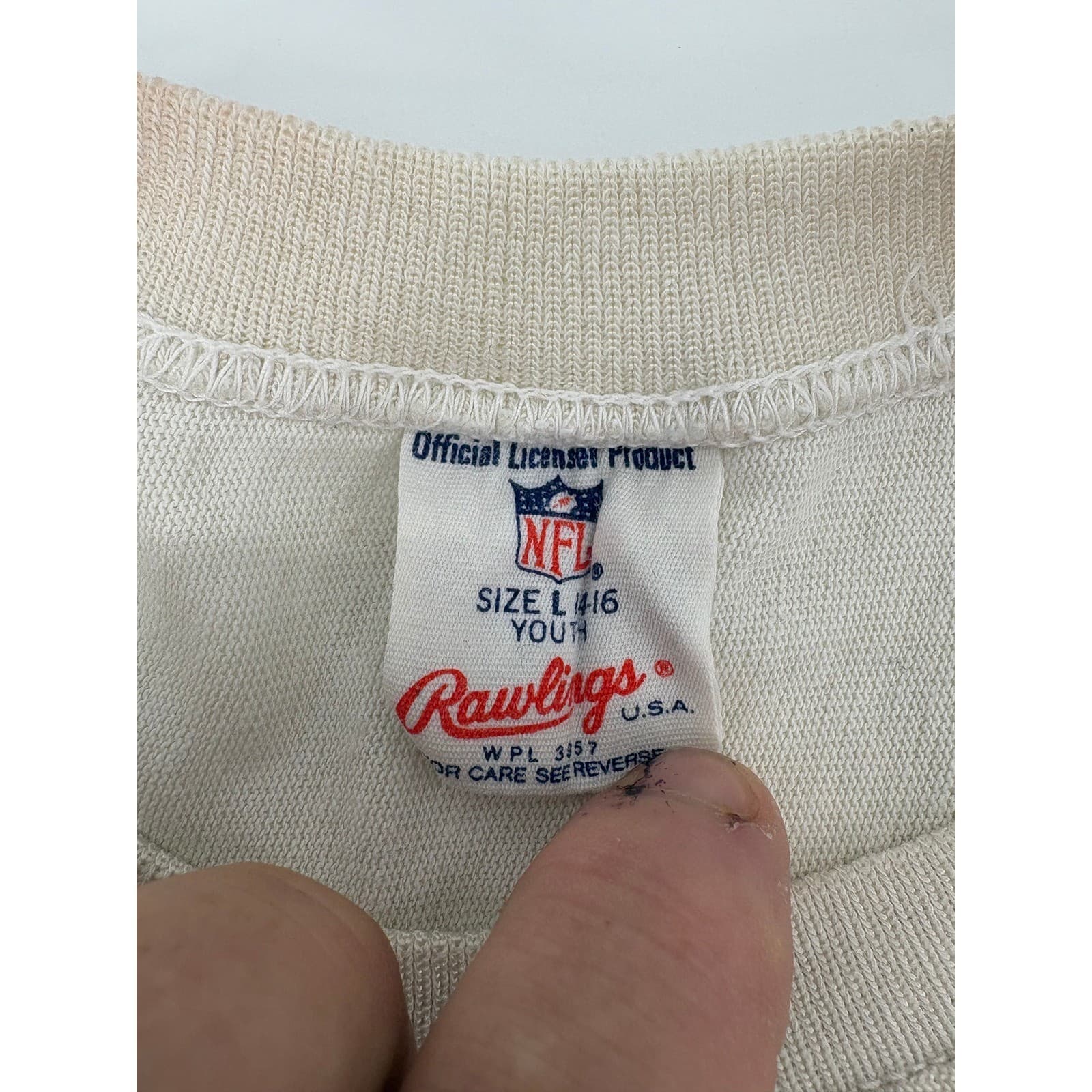 Rawlings Dallas Cowboys Jersey 11 Danny White Youth L 14-16 Cream Mens Vintage - Thumbnail 2