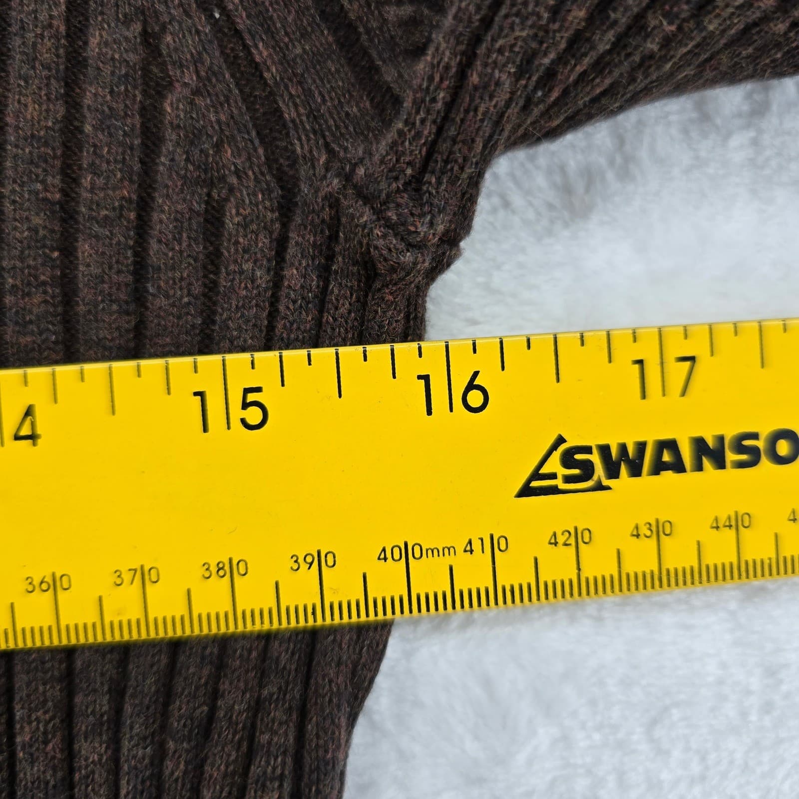 Pendleton Sweater Womens S Turtleneck Brown Ribbed Knit 100% Cotton Long Sleeve - Thumbnail 3