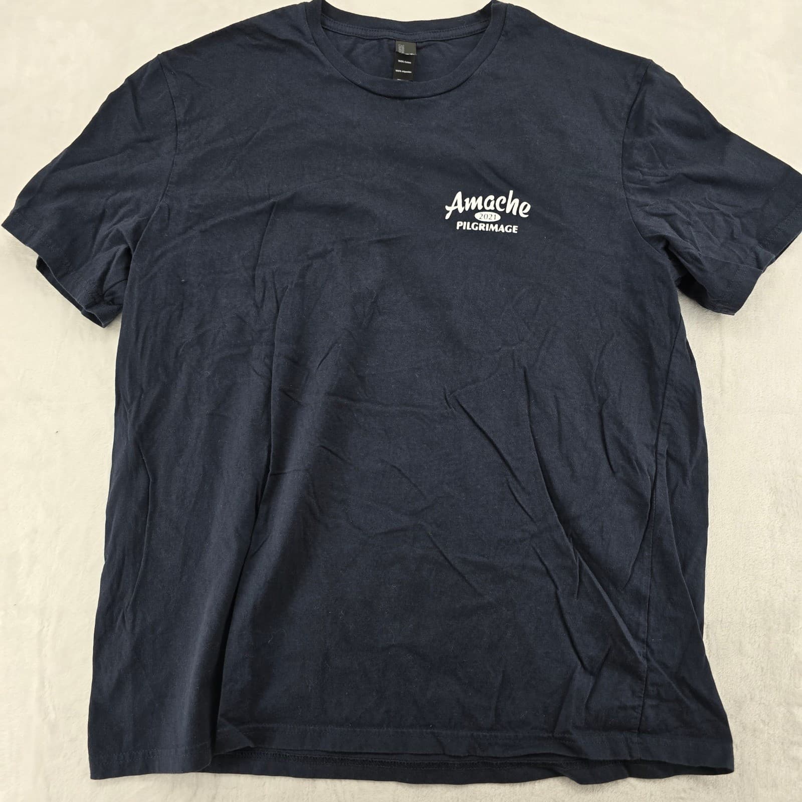 District T-Shirt Mens XL Tee Navy Blue Amache Pilgrimage 2021 Graphic Cotton - Thumbnail 2
