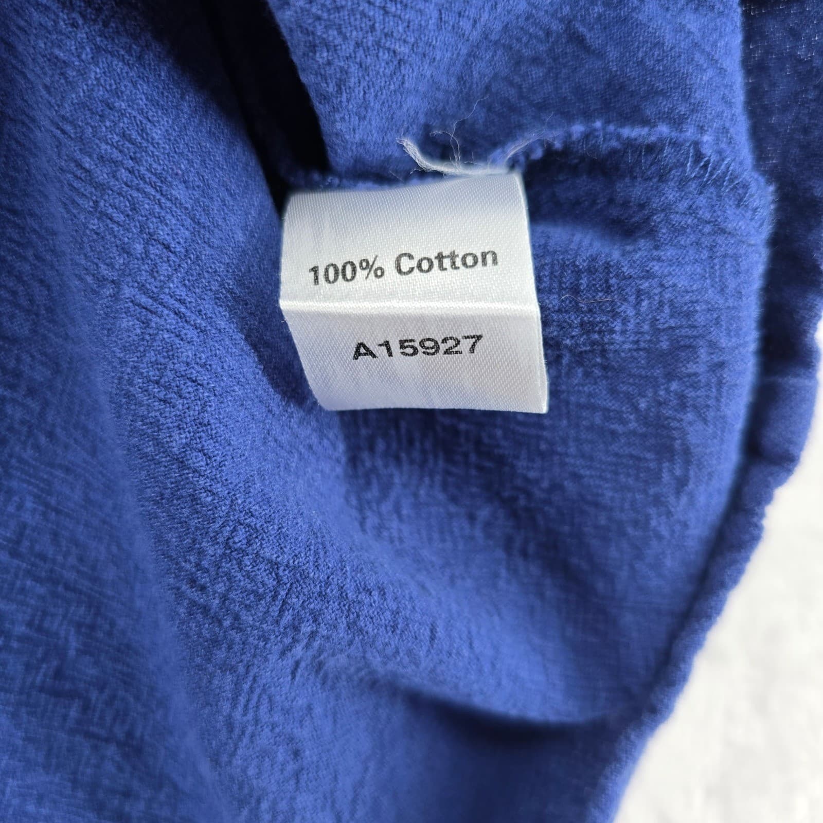 Appleseed's Petites Shirt Womens PXL Button Front Blue 100% Cotton Short Sleeve - Thumbnail 3