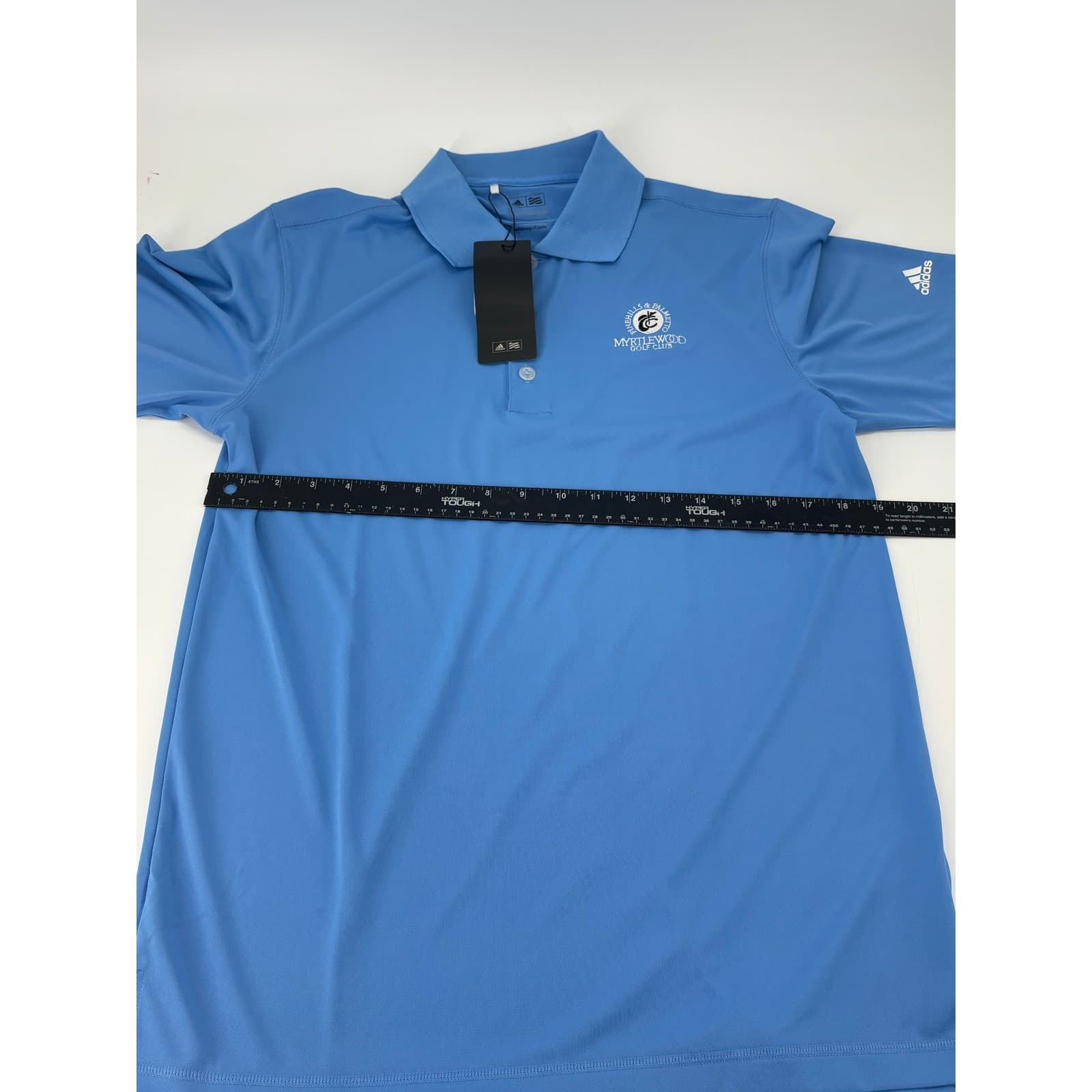 Adidas Puremotion Golf Polo Shirt Myrtlewood Golf Club Small Blue Mens NEW - Thumbnail 7