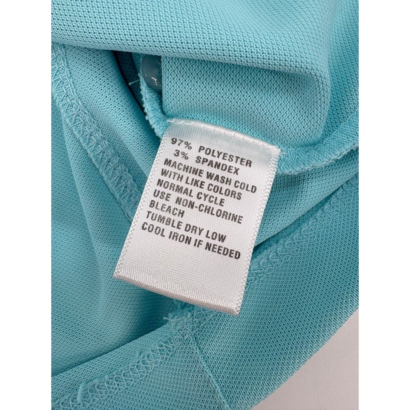 Greg Norman Play Dry Polo Shirt Rock Barn Golf Spa Size M Aqua Blue Womens - Thumbnail 4