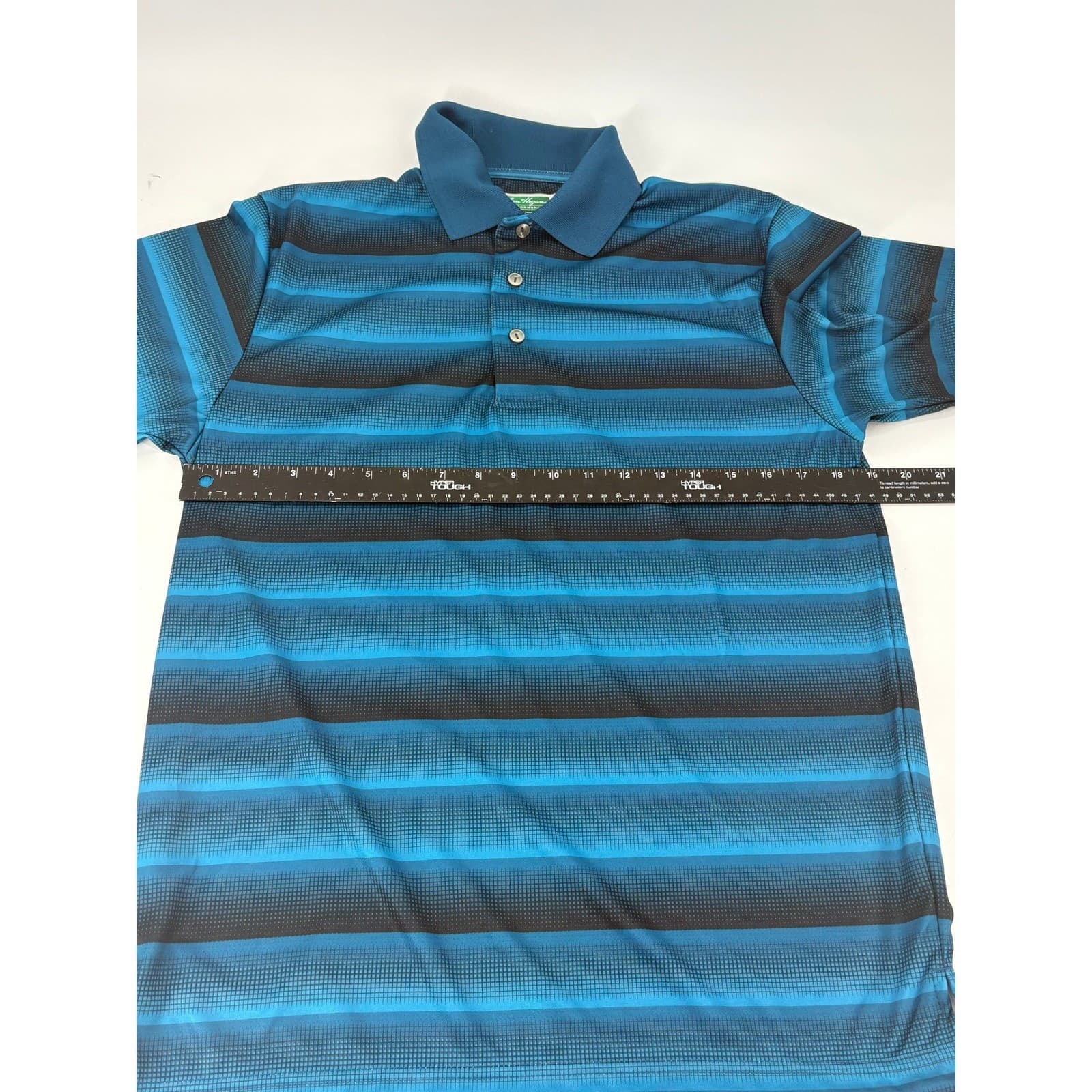 Ben Hogan Performance Polo Shirt Striped Small Blue Black Women's Men's - Thumbnail 6