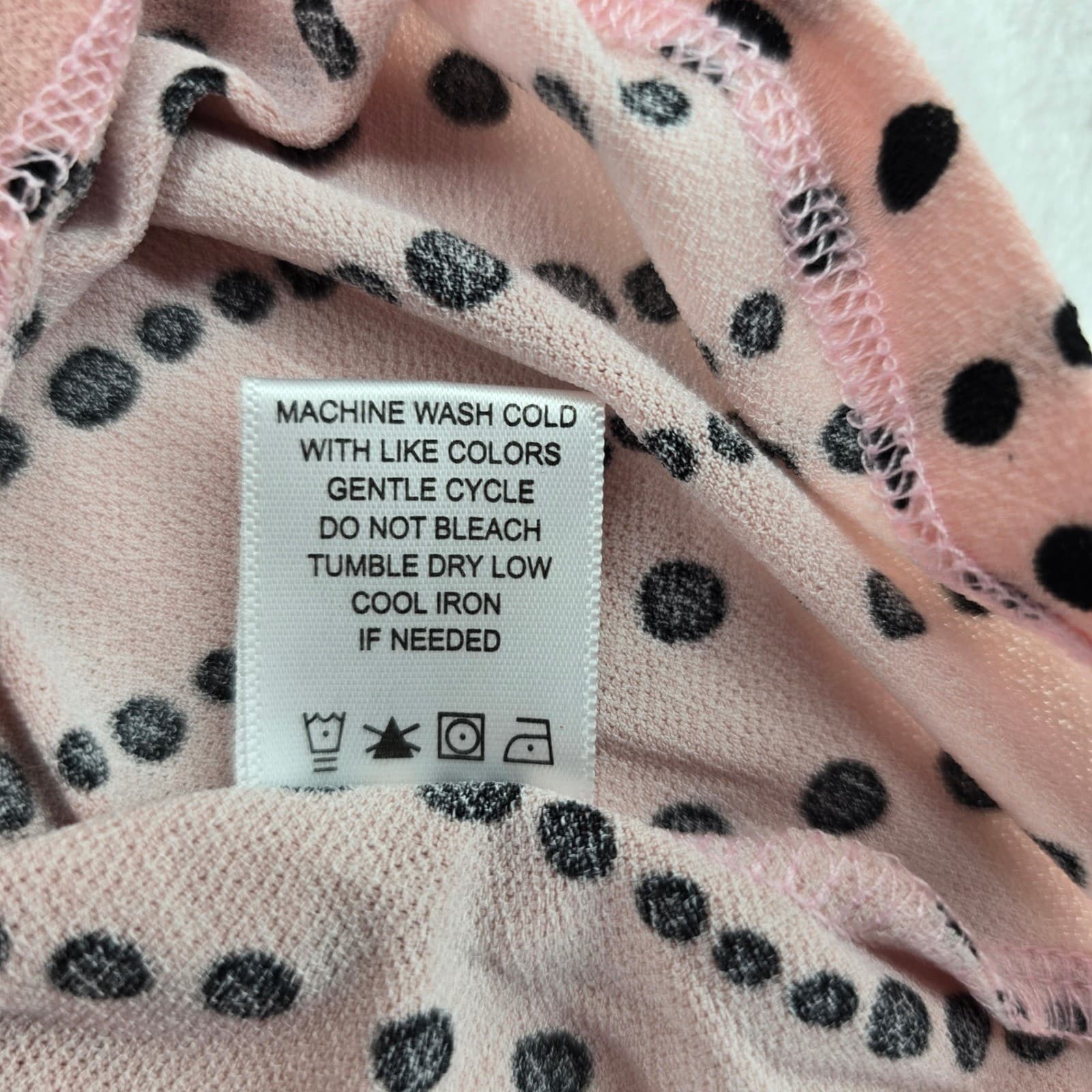 Adrienne Vittadini Top Womens XL Sleeveless Pink Polka Dot Tie Neck VK32171 - Thumbnail 4