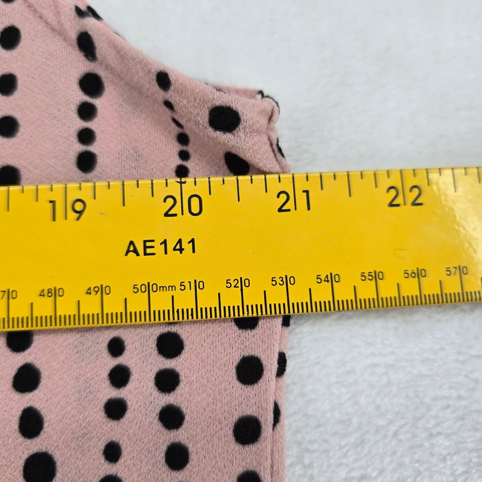 Adrienne Vittadini Top Womens XL Sleeveless Pink Polka Dot Tie Neck VK32171 - Thumbnail 6