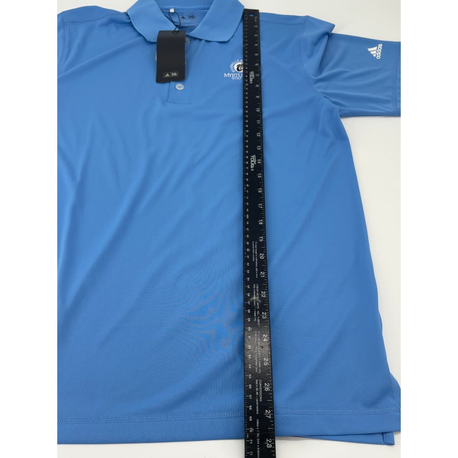 Adidas Puremotion Golf Polo Shirt Myrtlewood Golf Club Small Blue Mens NEW - Thumbnail 8