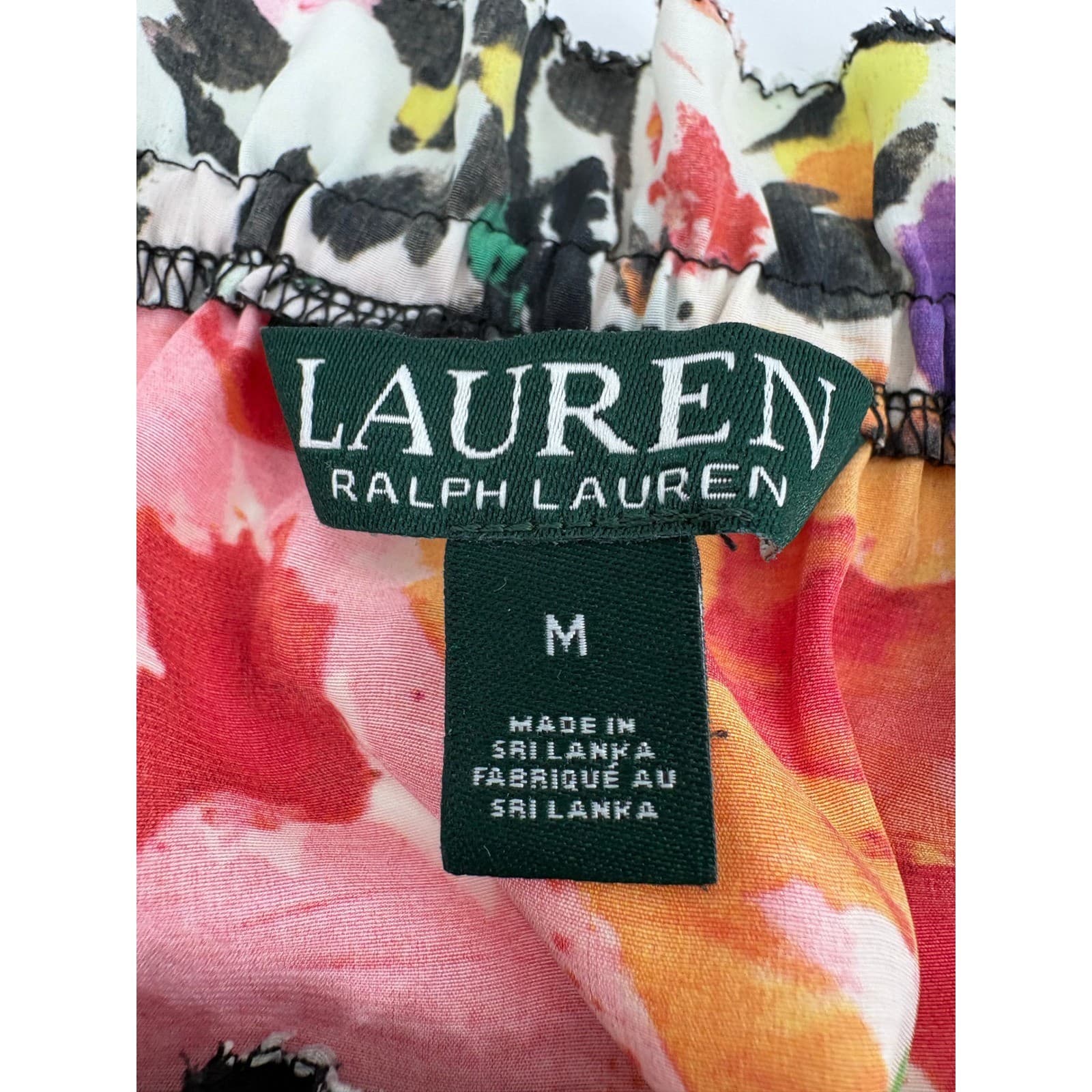 Lauren Ralph Lauren Women's Medium Off The Shoulder Floral Print Blouse - Thumbnail 2