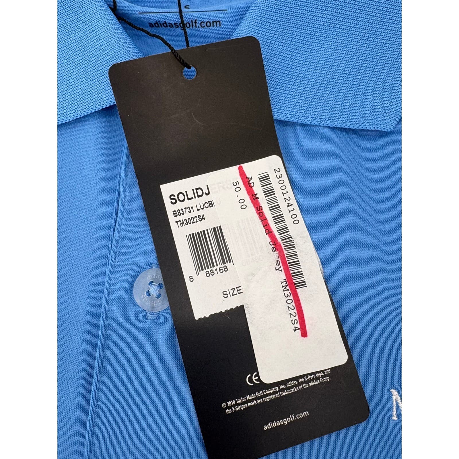 Adidas Puremotion Golf Polo Shirt Myrtlewood Golf Club Small Blue Mens NEW - Thumbnail 4