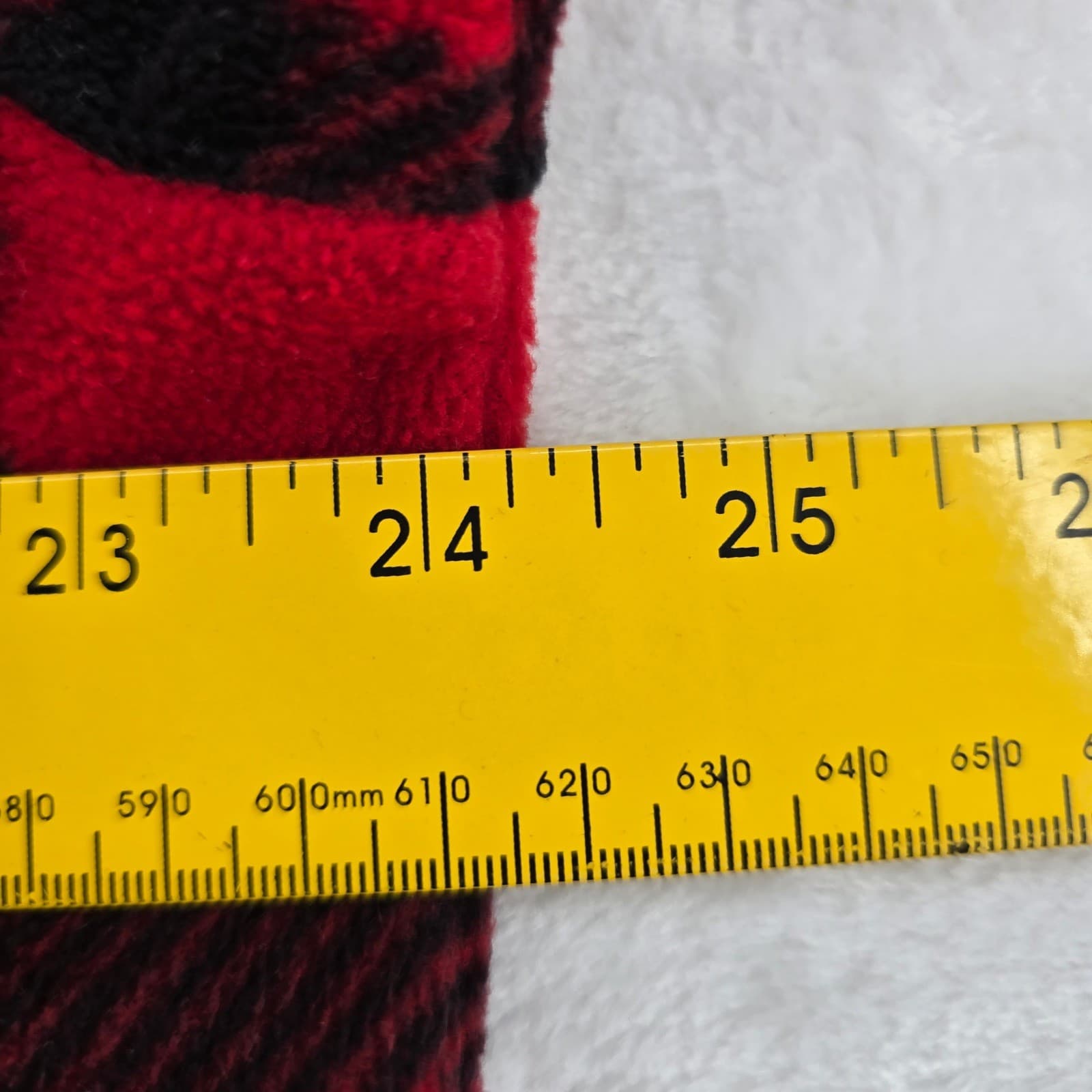 Karen Scott Fleece Jacket Womens L Button Up Red Black Plaid Christmas Snowman - Thumbnail 4