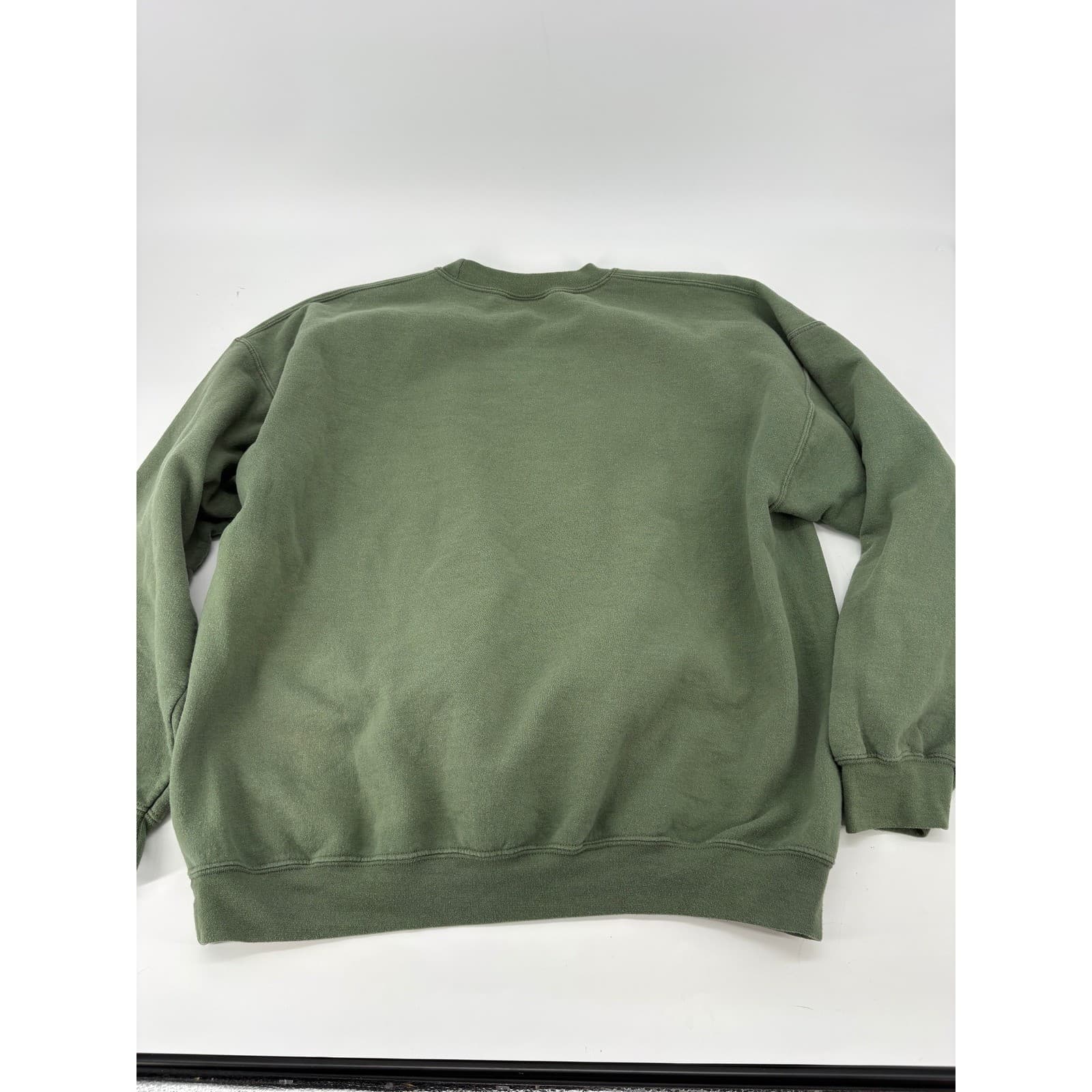 George Sweatshirt Mens Large Green American Bald Eagle Graphic Pullover - Thumbnail 6