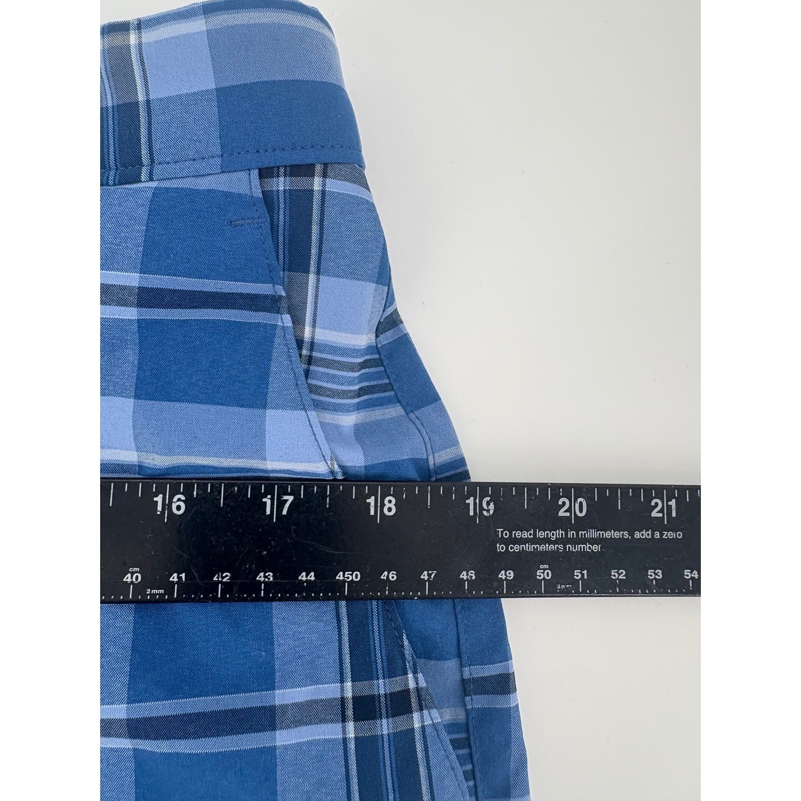 Jack Nicklaus Men's Plaid Golf Shorts Blue Classic Fit Size Tag 5506 - Thumbnail 4