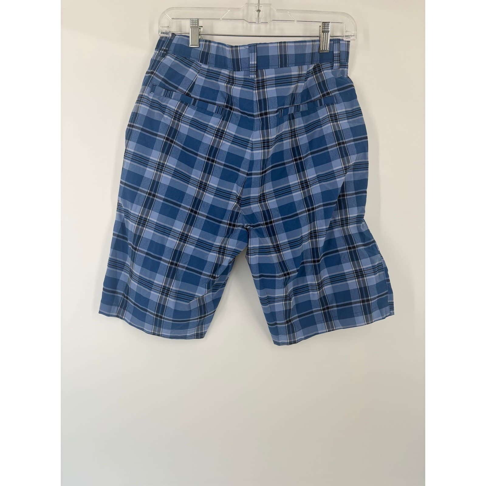 Jack Nicklaus Men's Plaid Golf Shorts Blue Classic Fit Size Tag 5506 - Thumbnail 2