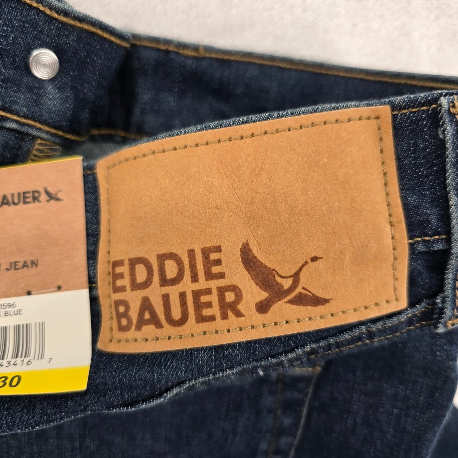 Eddie Bauer Jeans Mens 32x30 Straight Fit Denim Blue 1741596 NWT - Thumbnail 7