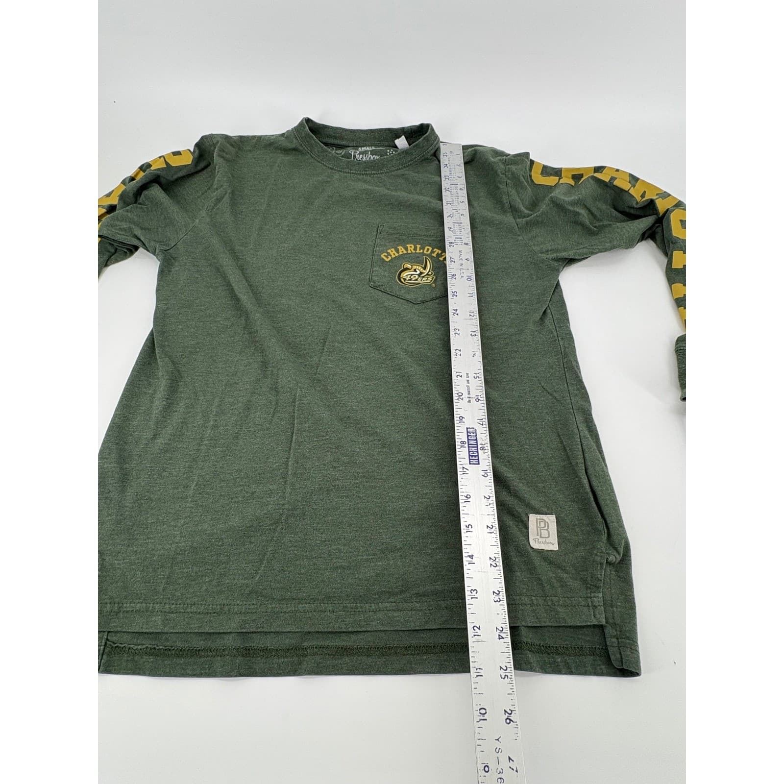 Charlotte 49ers Pressbox Long Sleeve T-Shirt Small Green College Graphic - Thumbnail 5