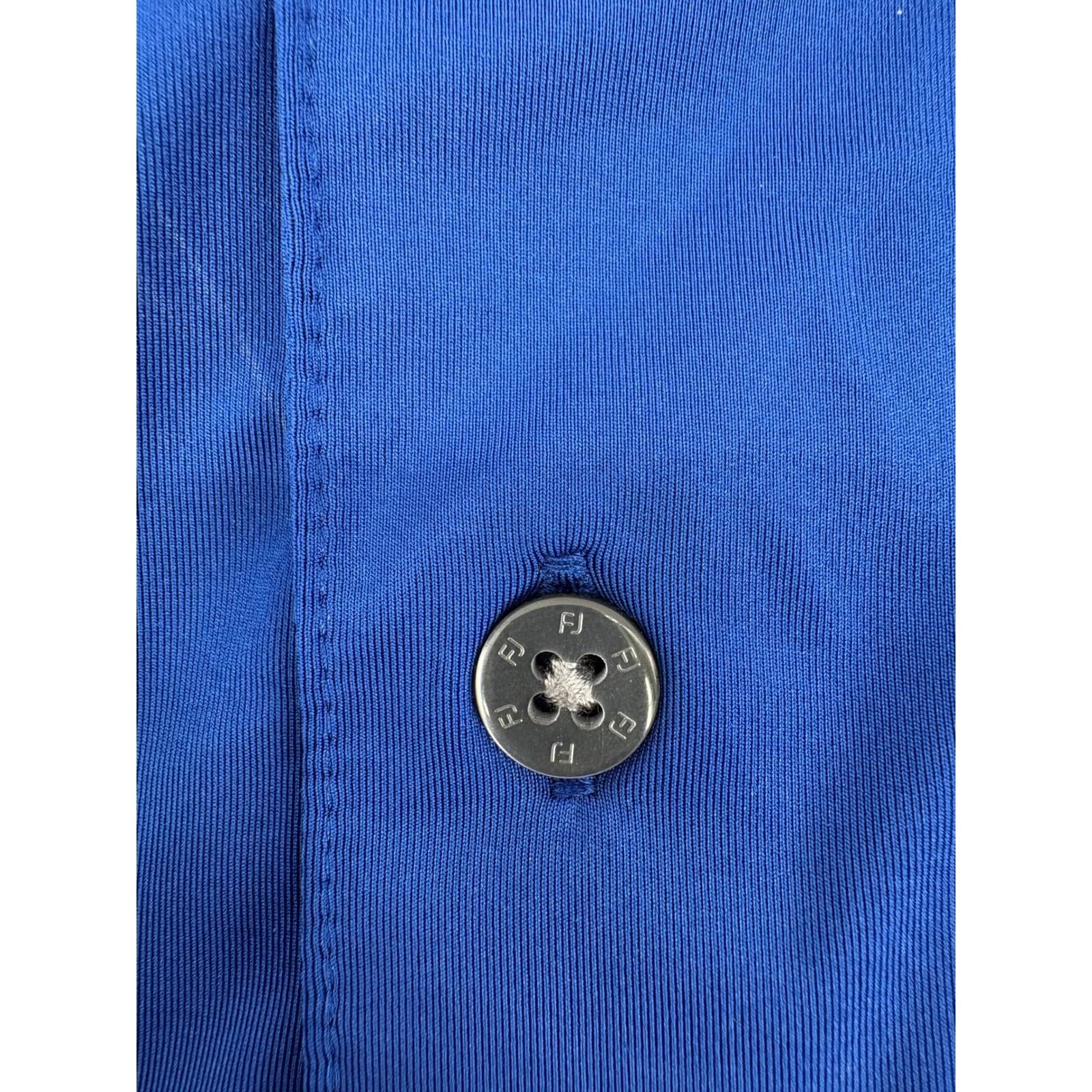FootJoy Golf Polo Mens Medium Shirt Blue Striped Collar Performance ProDry - Thumbnail 4