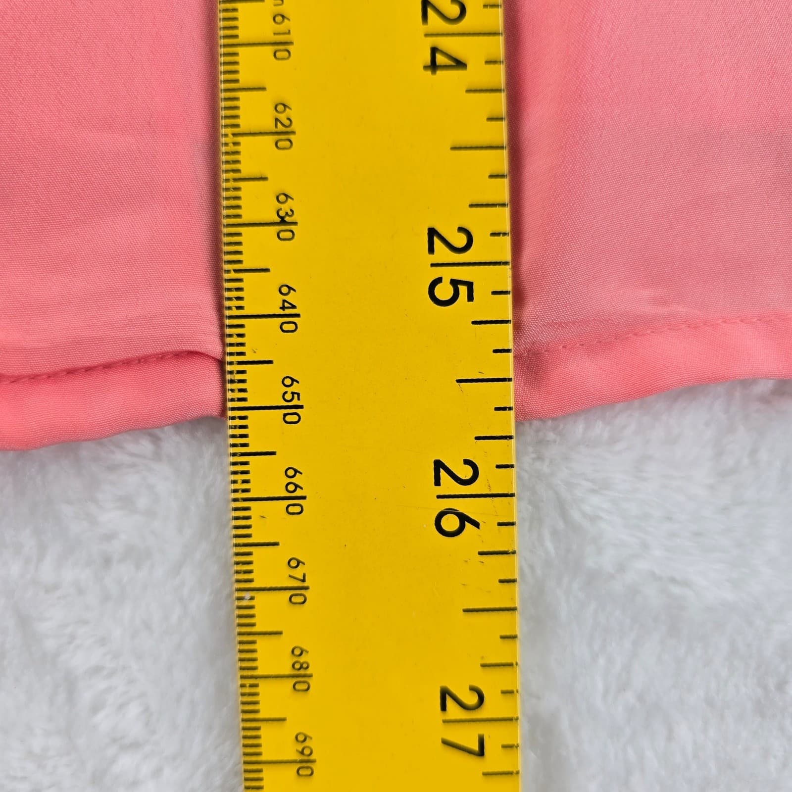 Claude Bennett Blouse Womens Size 10 Top Pink Short Sleeve V-Neck Button Front - Thumbnail 4