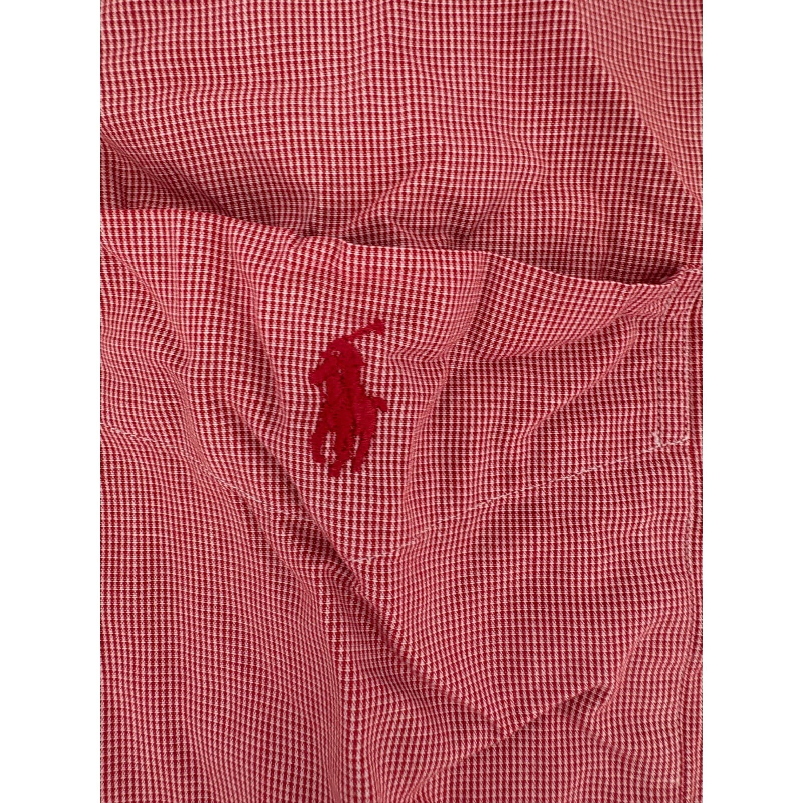 Ralph Lauren Golf Red Gingham Button Down Shirt Men's L Arnold Palmer Bay Hill - Thumbnail 3