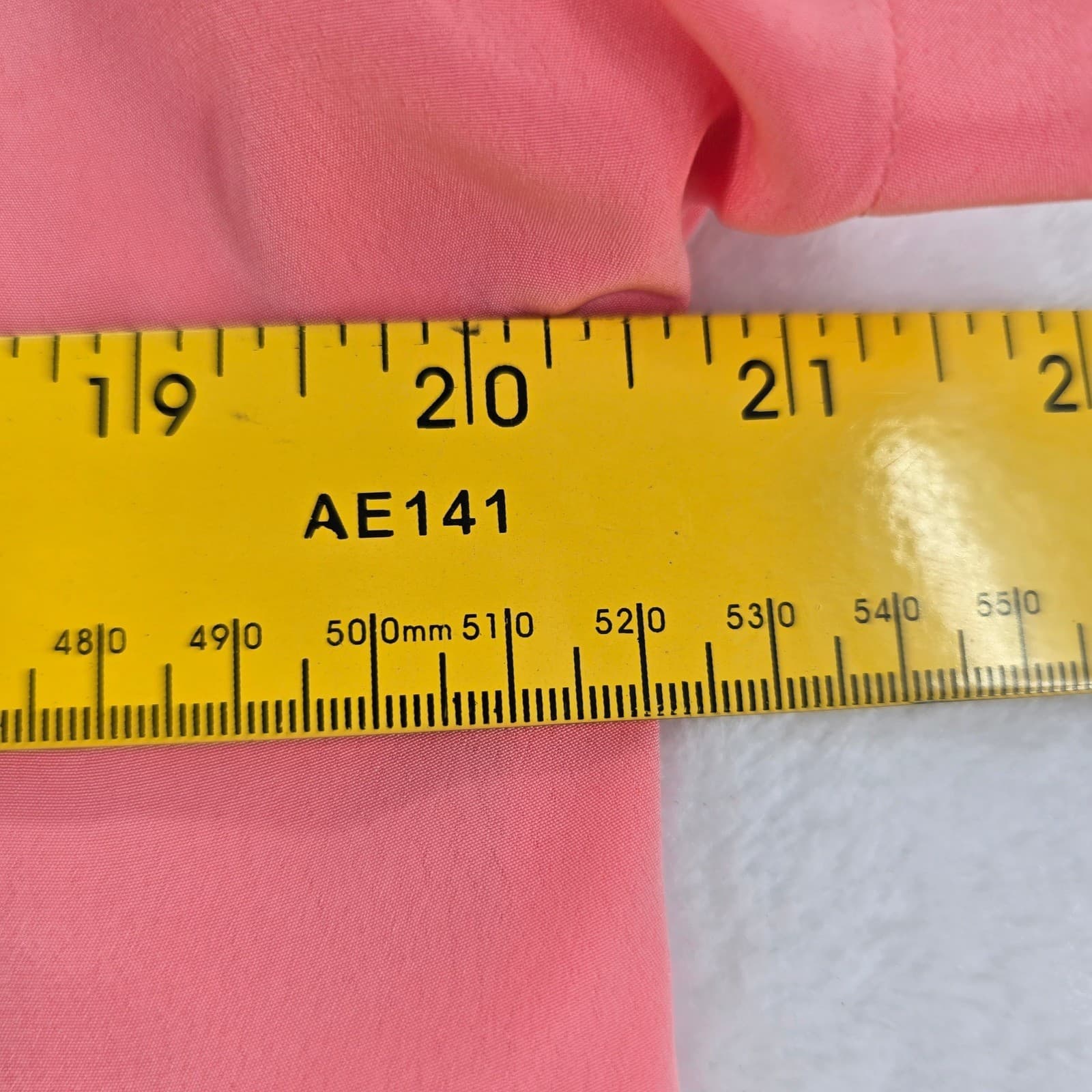 Claude Bennett Blouse Womens Size 10 Top Pink Short Sleeve V-Neck Button Front - Thumbnail 3