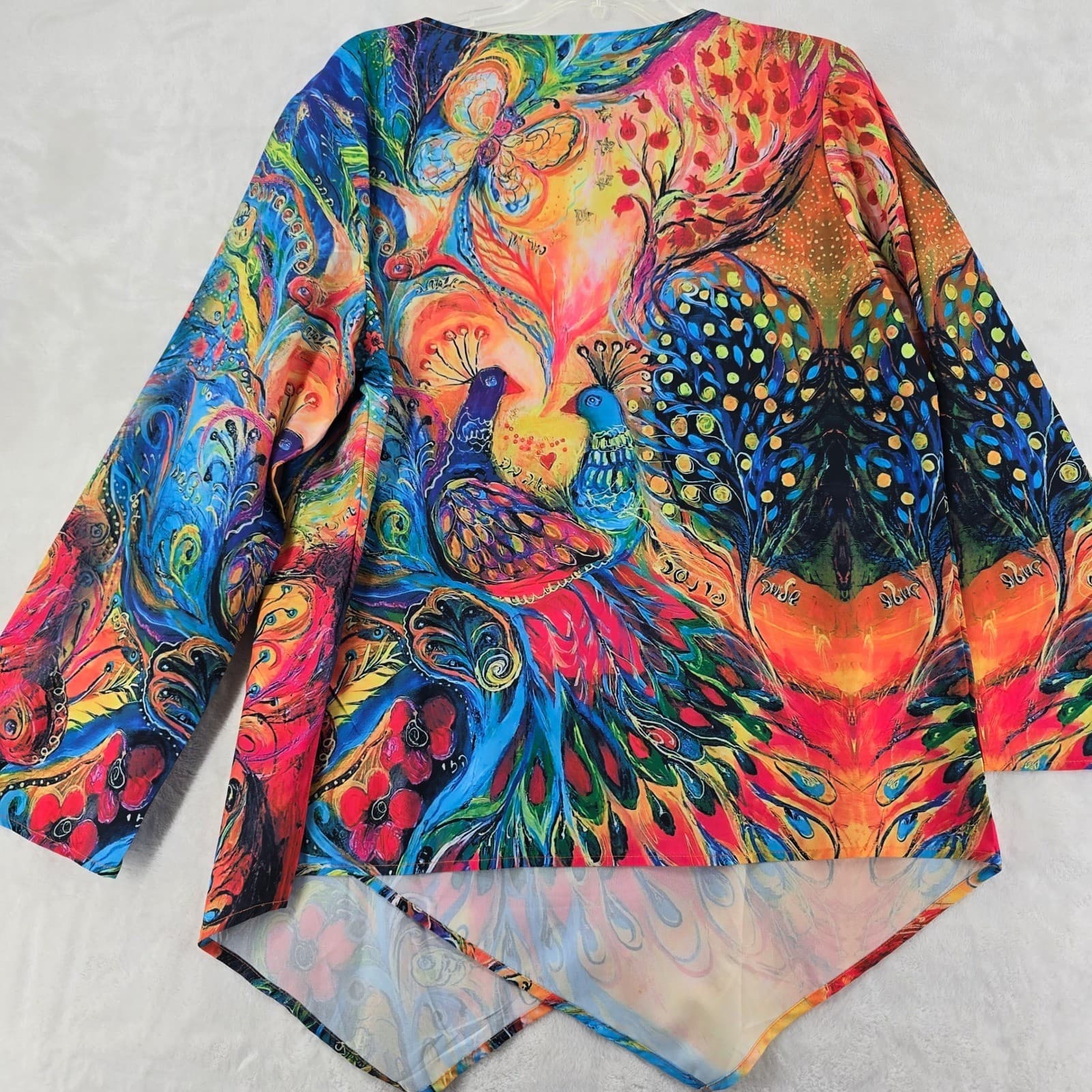 Lot 2 Unbranded Blouse Womens M Top Blue Floral Long Sleeve V-Neck Multi Bundle - Thumbnail 11