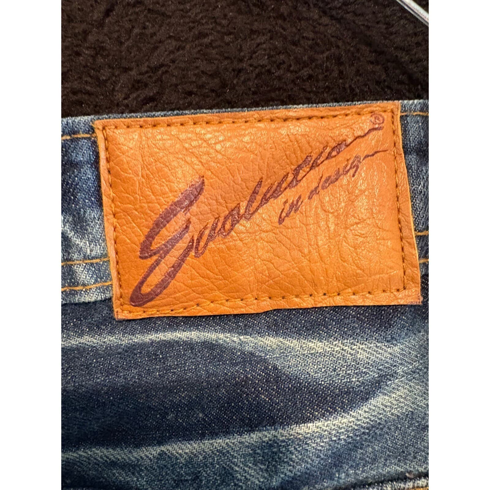 Evolution Jeans Mens 38x34 Distressed Denim Relaxed Fit Straight Leg Blue 38 - Thumbnail 7