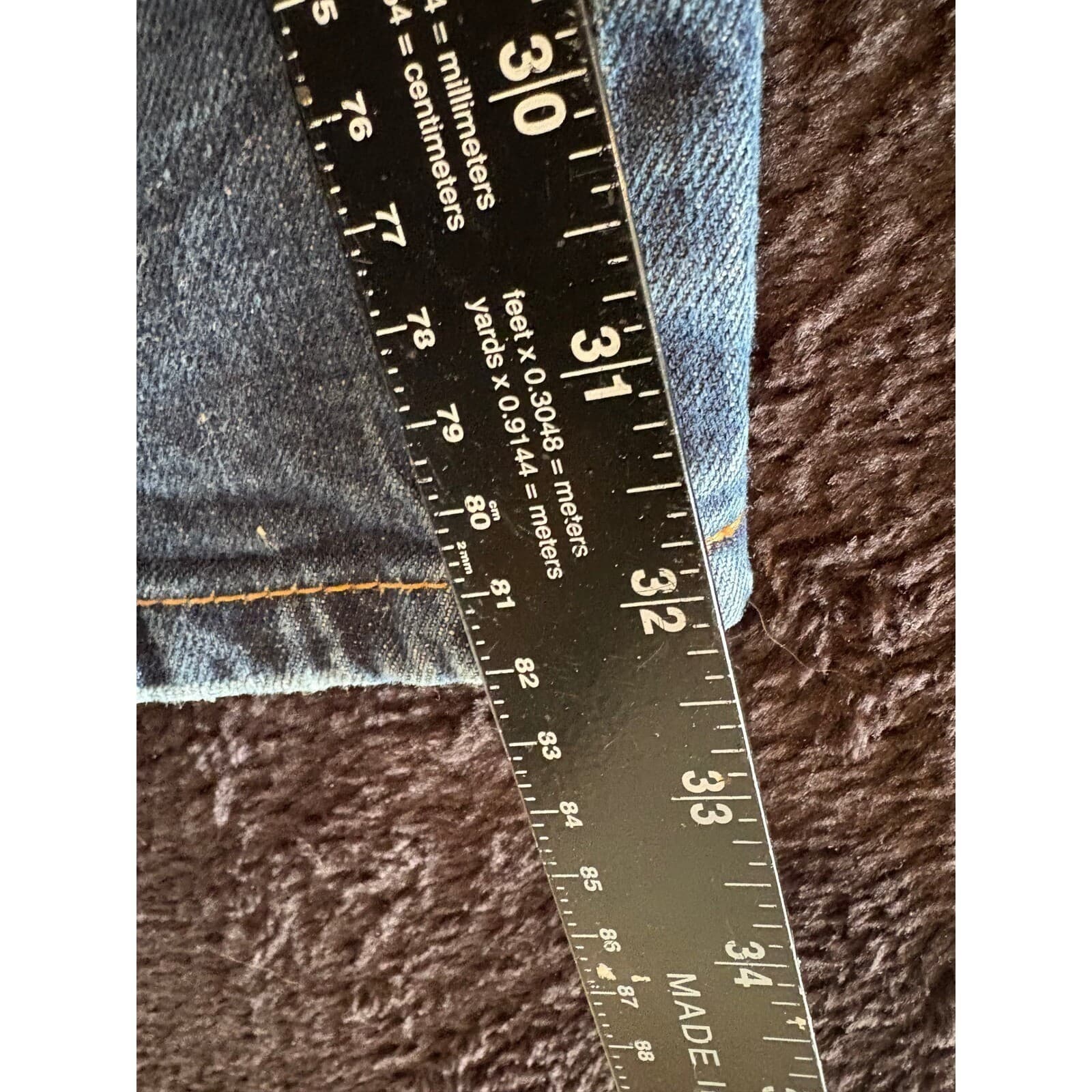 Evolution Jeans Mens 38x34 Distressed Denim Relaxed Fit Straight Leg Blue 38 - Thumbnail 4