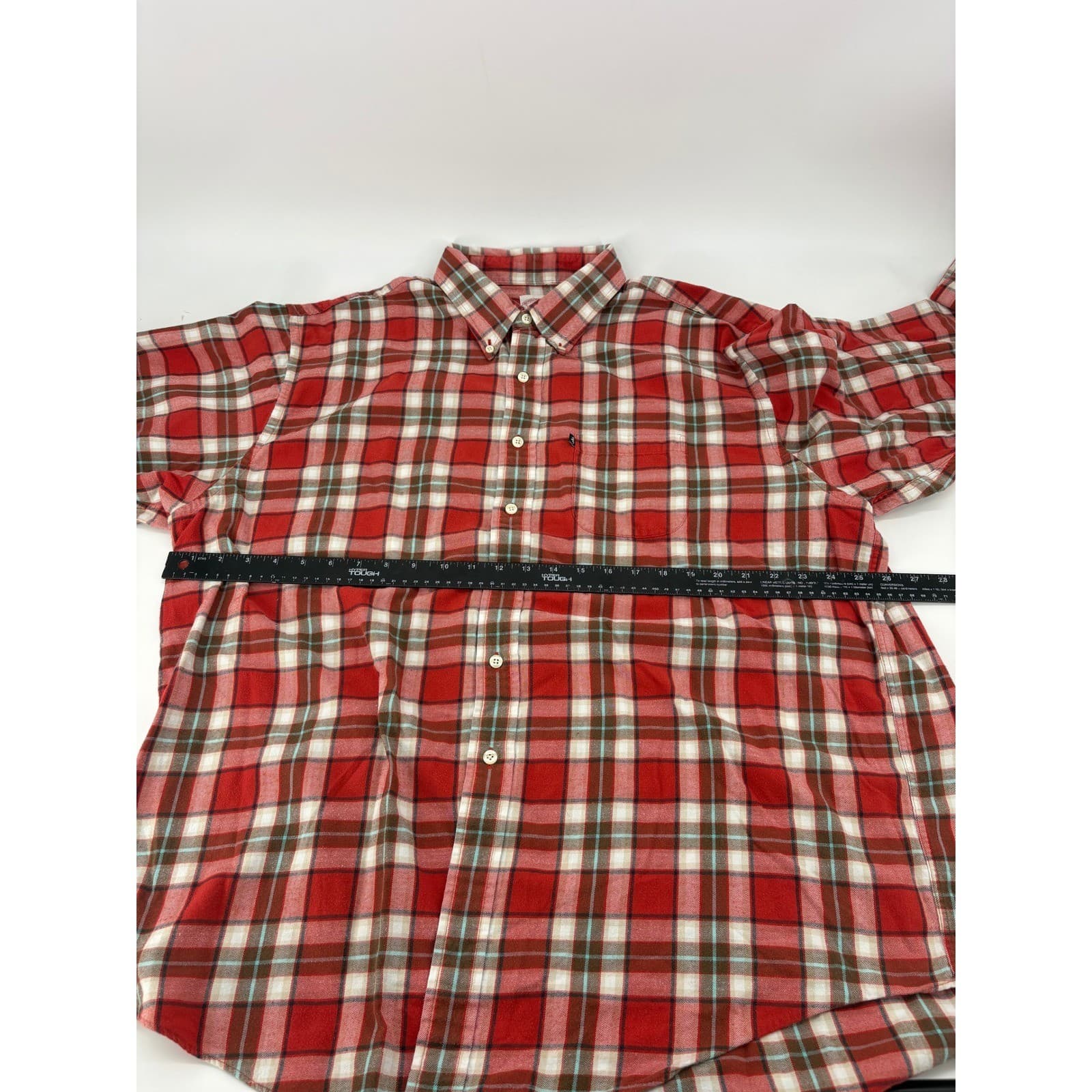 Brooks Brothers 346 Button Down Mens XXL Shirt Red Plaid Cotton Long Sleeve 346 - Thumbnail 3