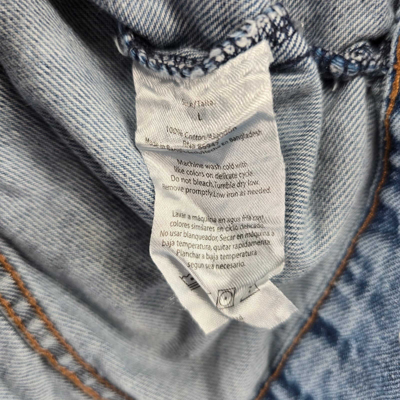 Monopoly Denim Jacket Mens L Denim Jacket Blue Graphic Back Rich Uncle Pennybags - Thumbnail 3