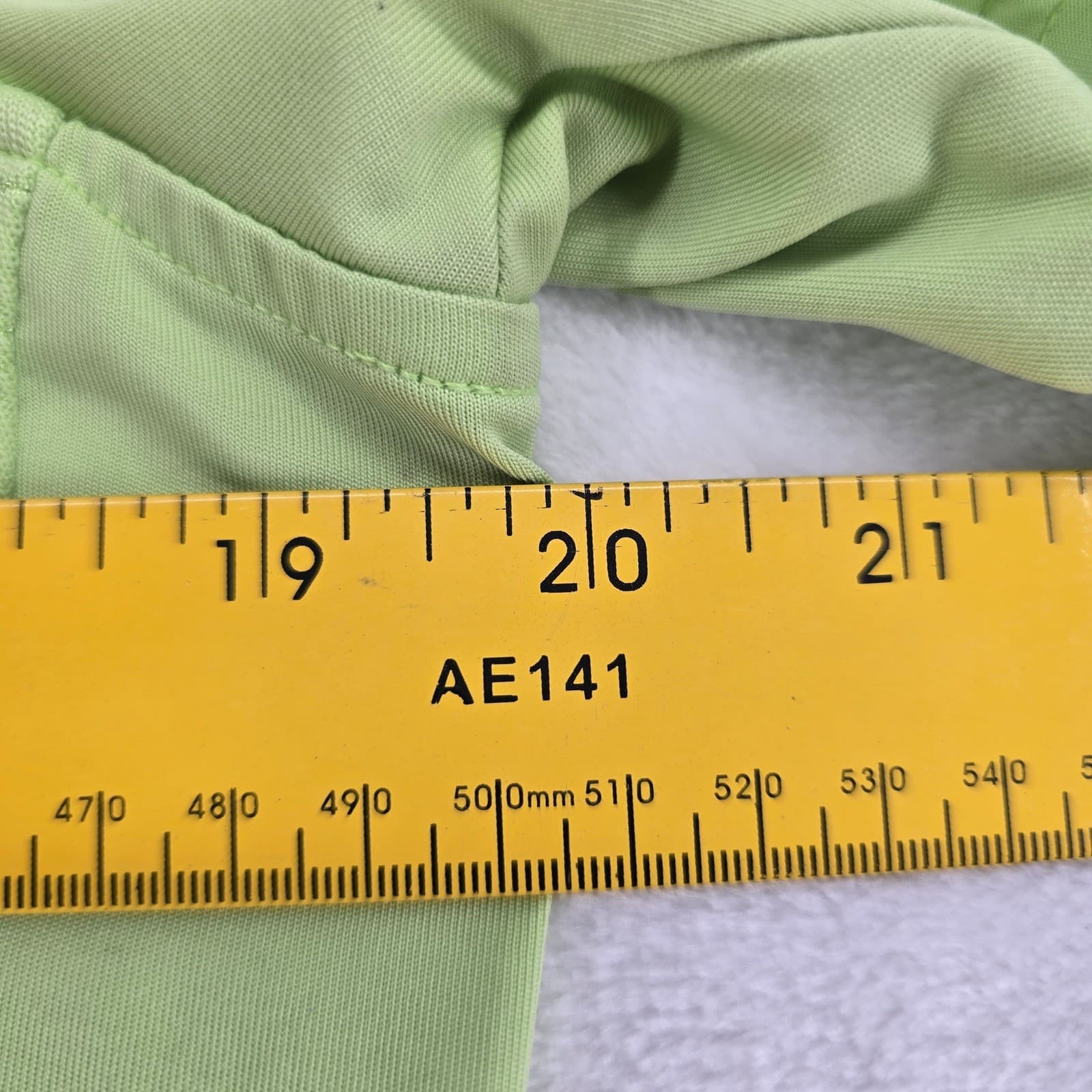 Kate Lord Polo Womens L Polo Lime Green Textured Grid Performance - Thumbnail 5