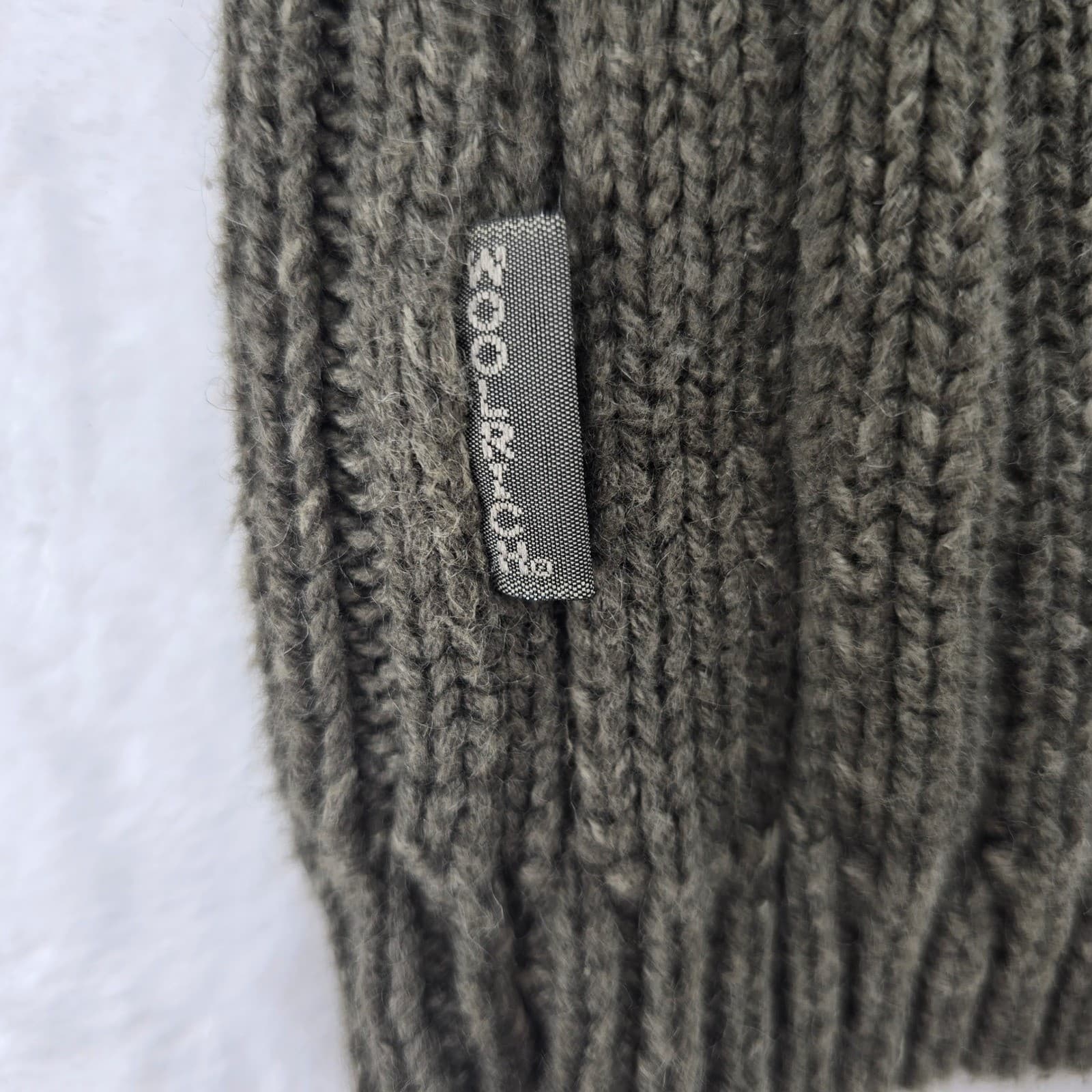 Woolrich Sweater Mens Large Sweater Olive Green Ribbed Knit Ramie Cotton 7116CB - Thumbnail 7