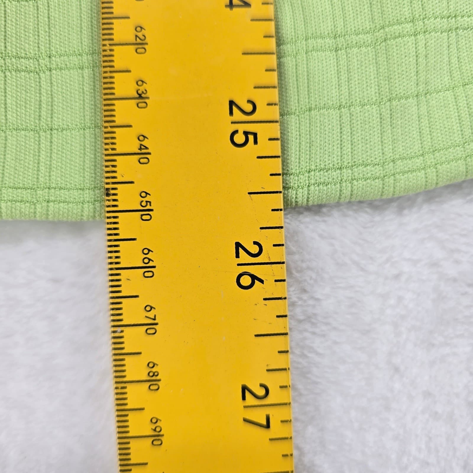 Kate Lord Polo Womens L Polo Lime Green Textured Grid Performance - Thumbnail 6
