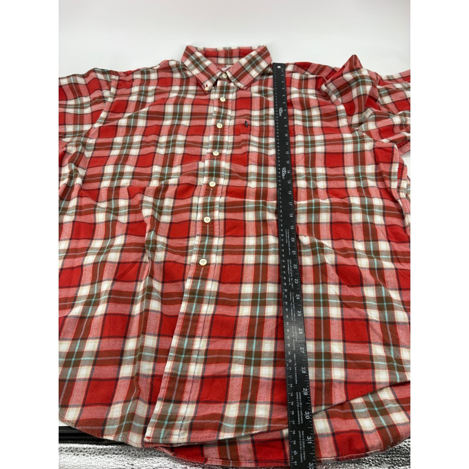 Brooks Brothers 346 Button Down Mens XXL Shirt Red Plaid Cotton Long Sleeve 346 - Thumbnail 4