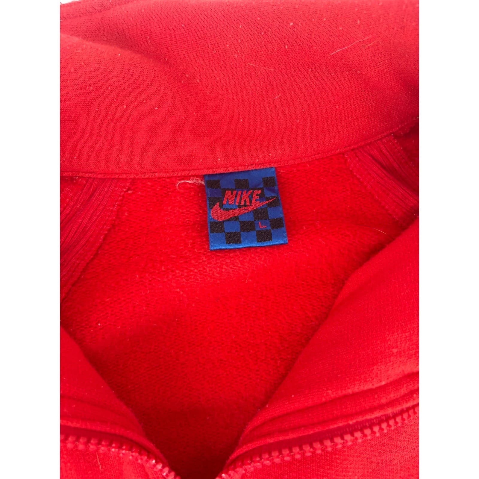 NIKE Red Track Jacket Athletic Zip Up Men's Size L - Thumbnail 3