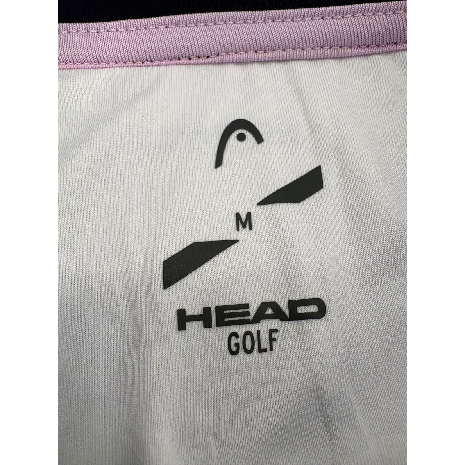 Head Golf Jake Polo Mens Size M Shirt Blue Pink Quarter Zip Golf Club Print NWT - Thumbnail 2
