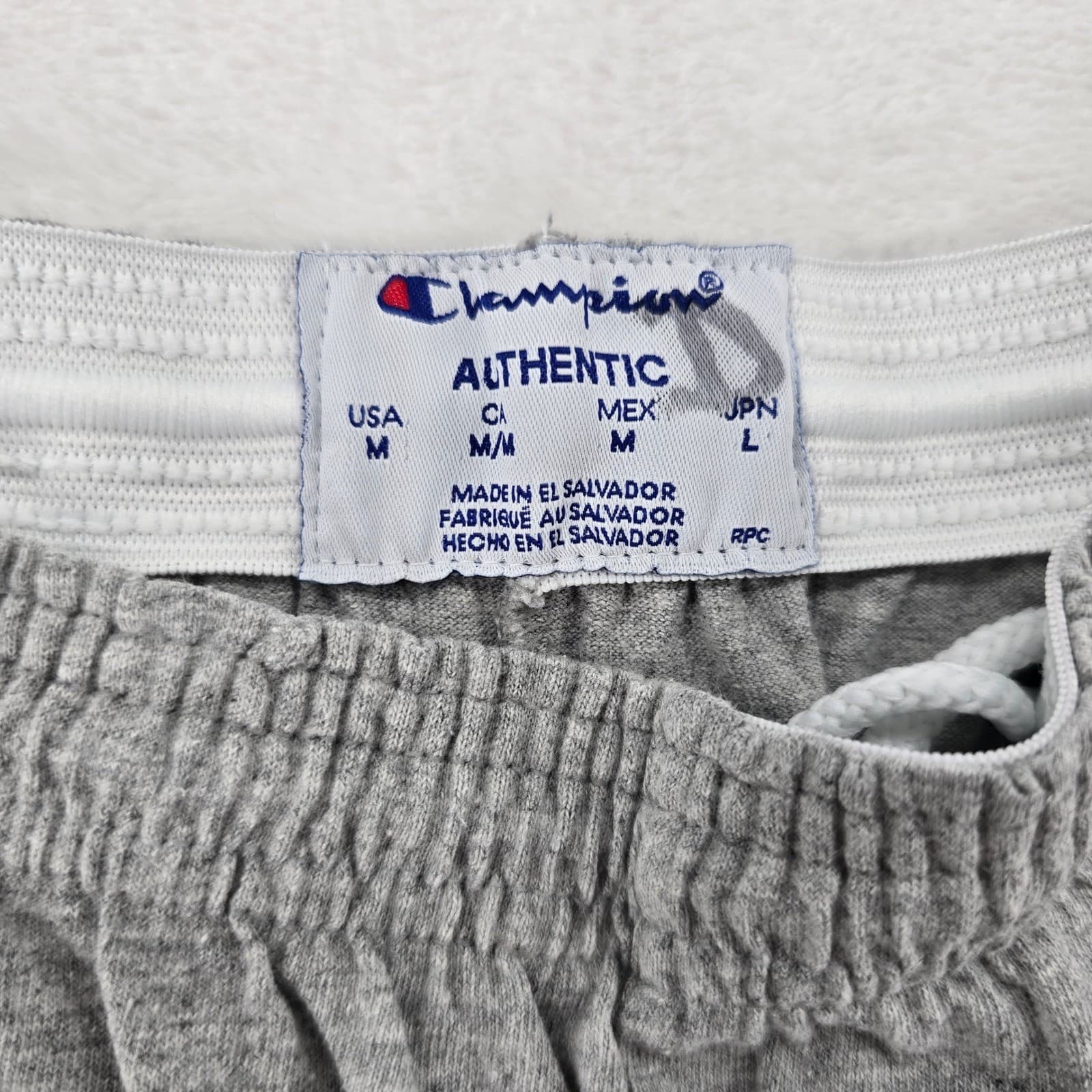 Champion Shorts Mens Medium Shorts Gray Authentic Jersey Cotton Athletic 6710 - Thumbnail 2