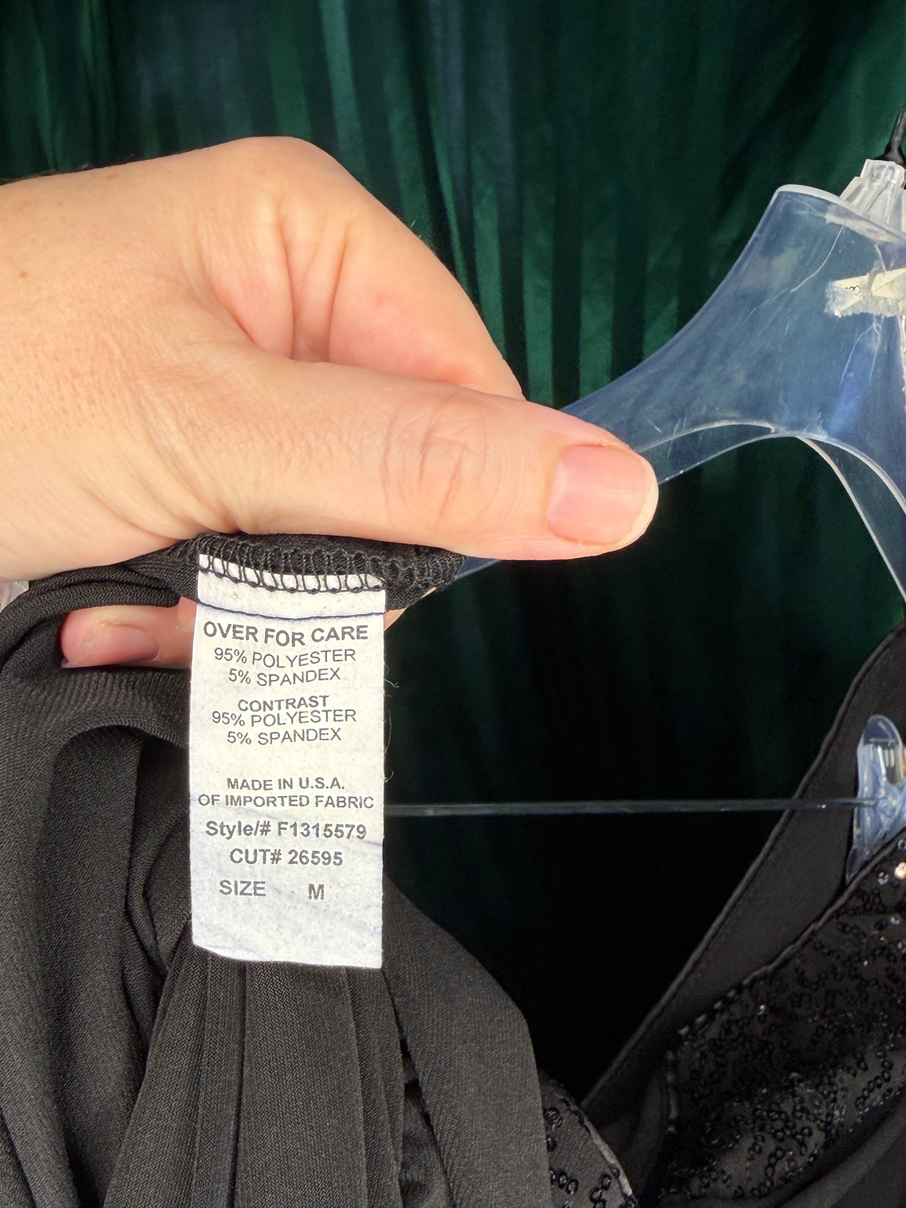 VINTAGE Y2K Fredericks of Hollywood NWT Black Sequin Dress (Size Medium) - Thumbnail 4
