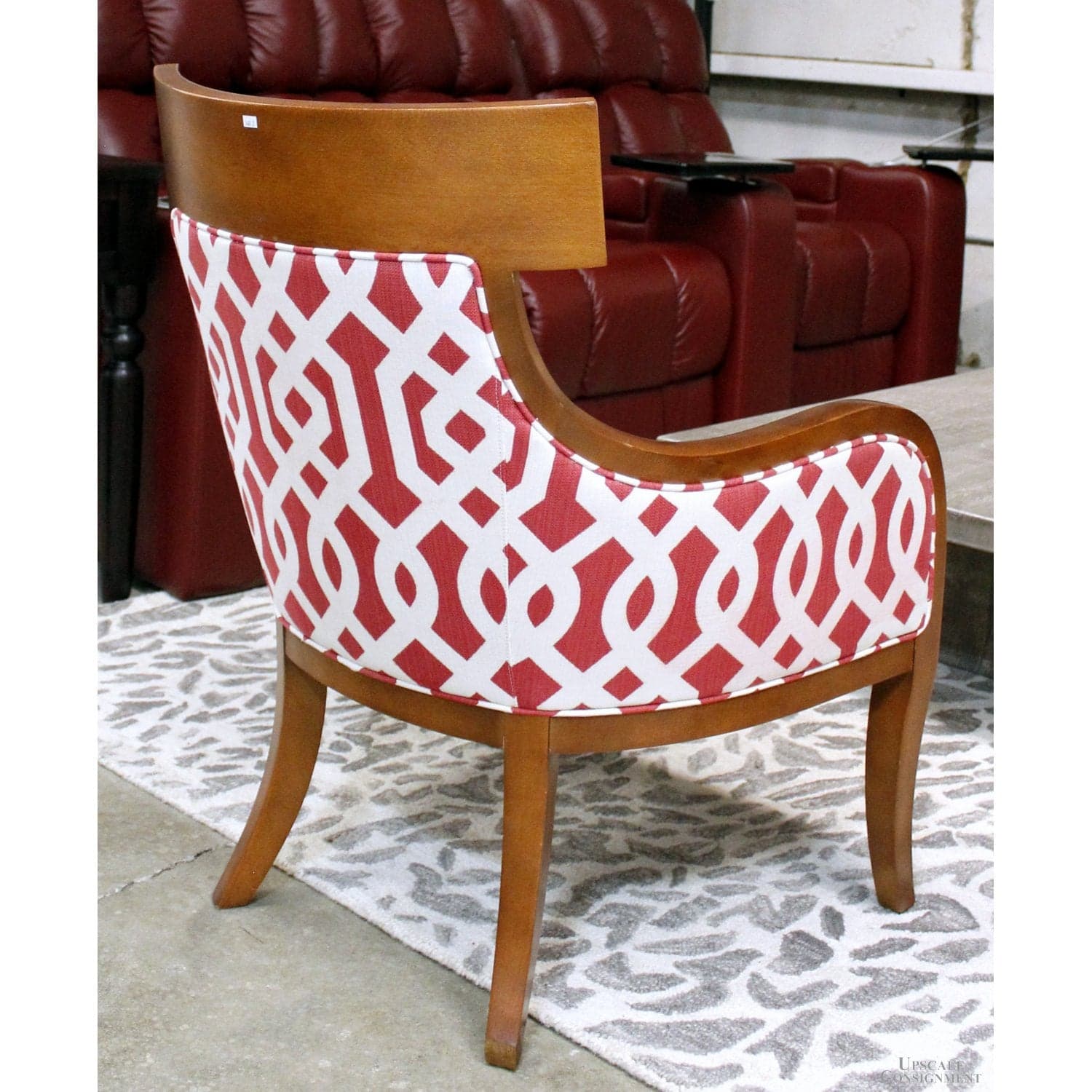 CR Laine Two-Tone Red Accent Chair - Two-Tone - Thumbnail 5
