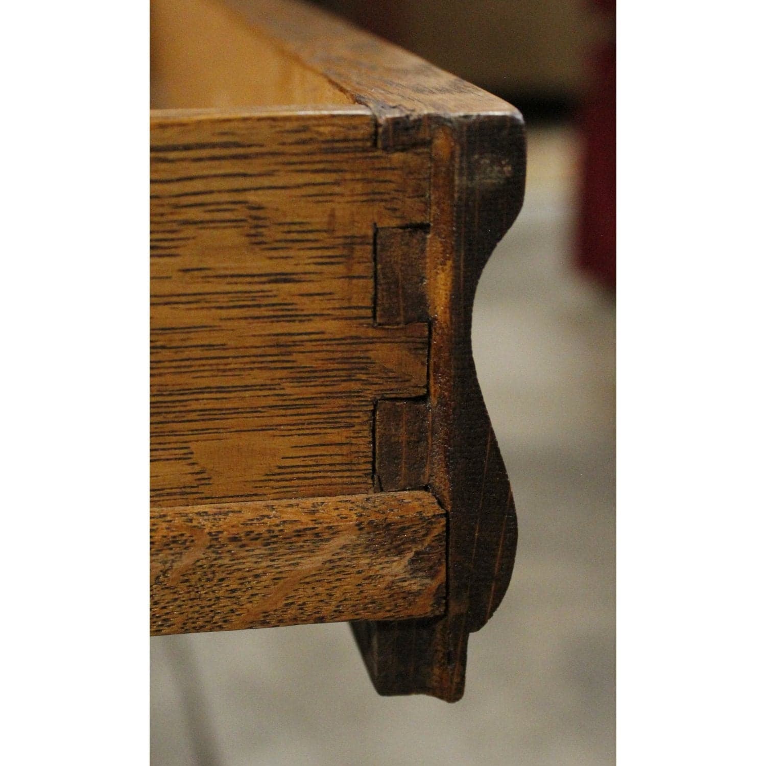 Vintage Oak Coffee Table w/Drawer - Thumbnail 4